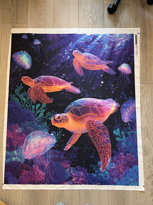 New Sea Turtle Quilt Panel Now on Spoonflower!
