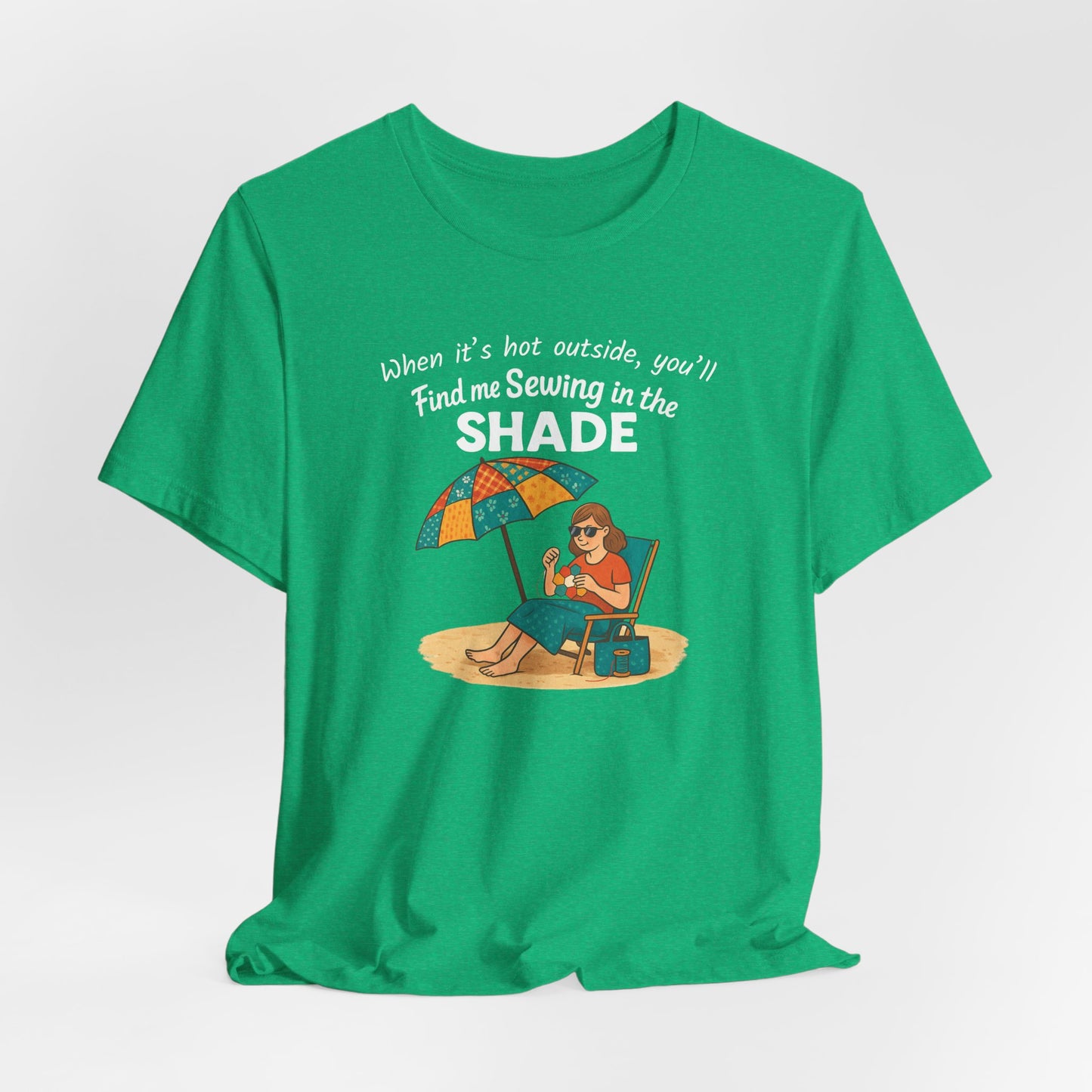 Sewing in the Shade EPP T-Shirt β Funny Summer Shirt for English Paper Piecing Quilters