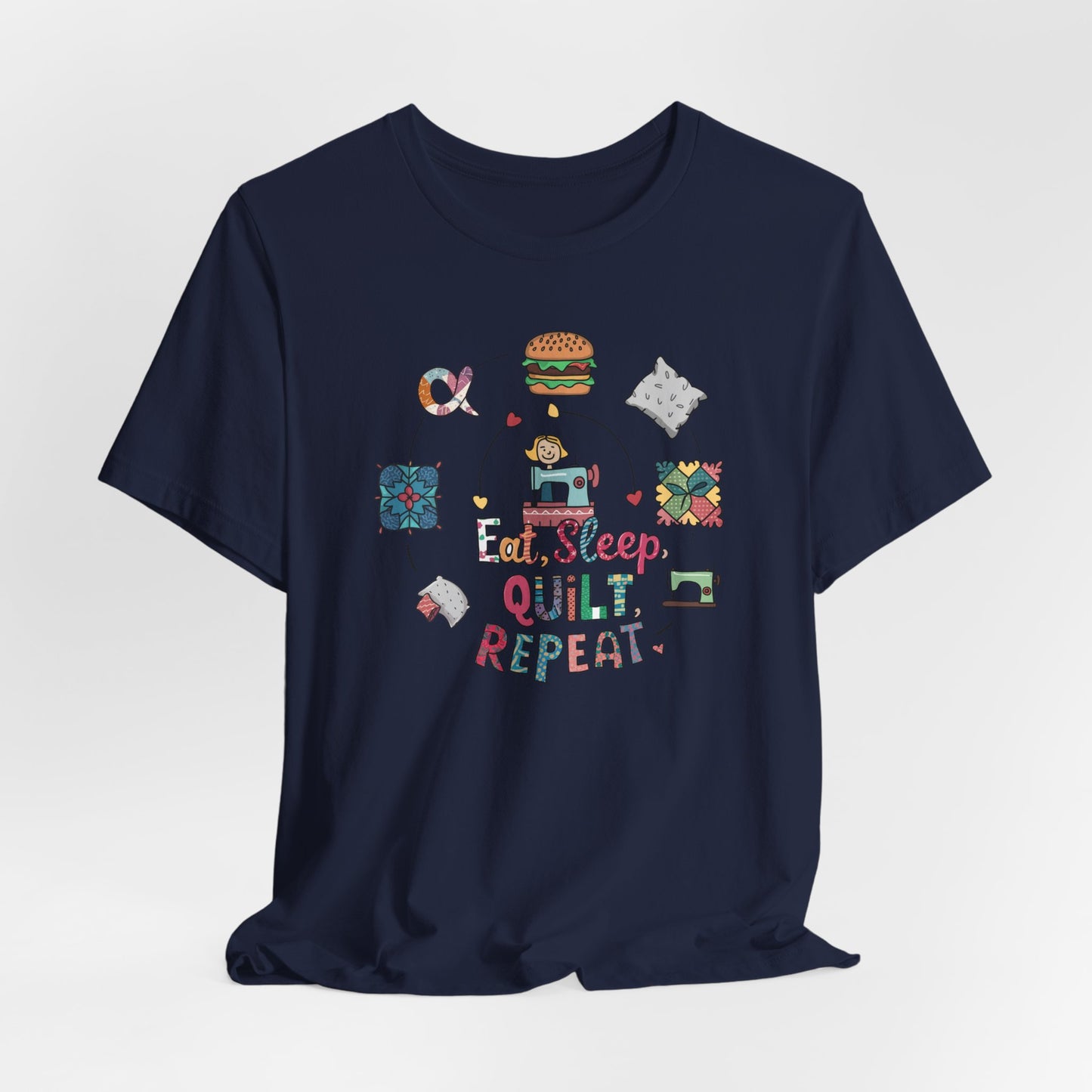 Eat, Sleep, Quilt, Repeat - Quilter's Routine T-Shirt – Comfort Fit (4X-5X)