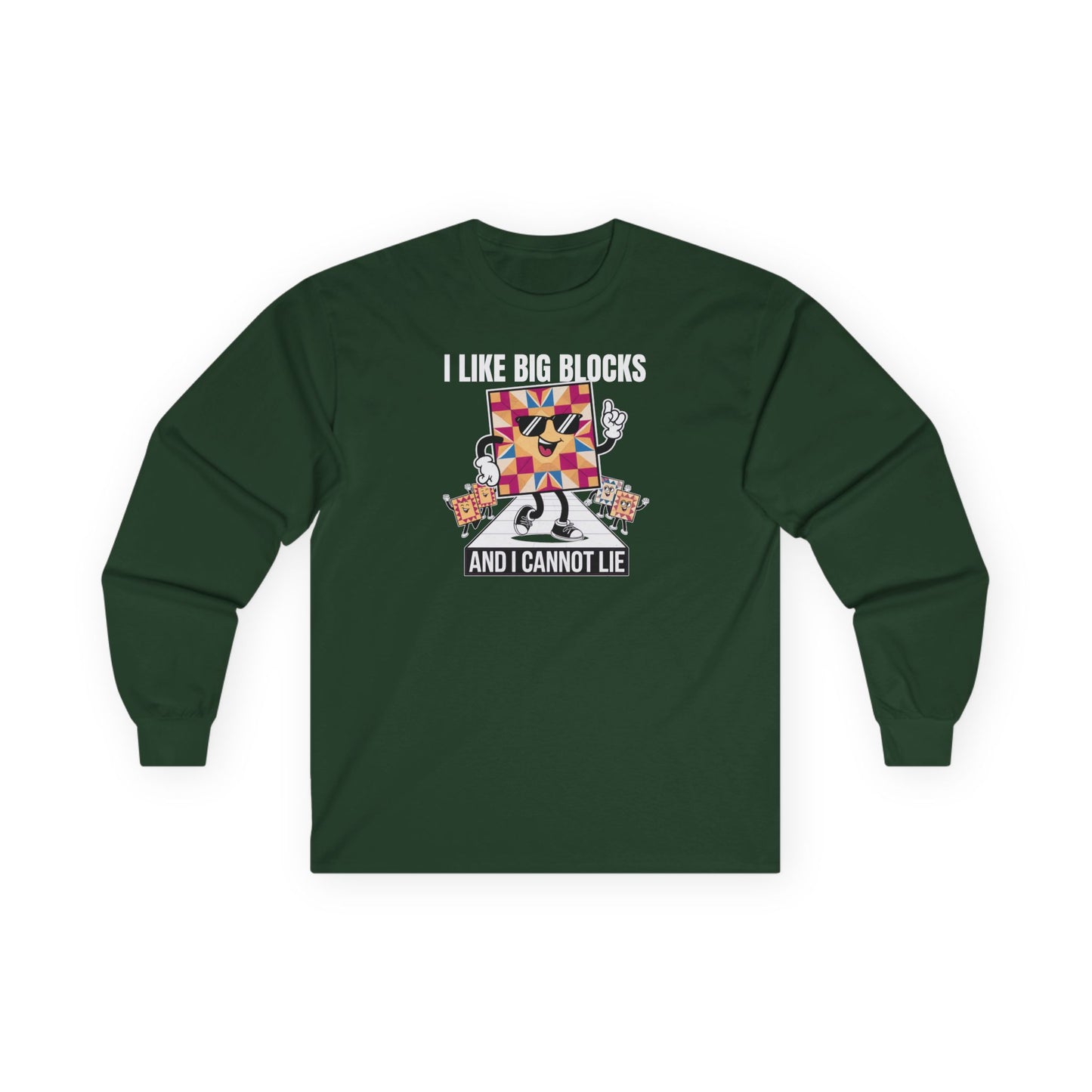 I Like Big Blocks Long-Sleeve Tee – Funny Quilting Shirt
