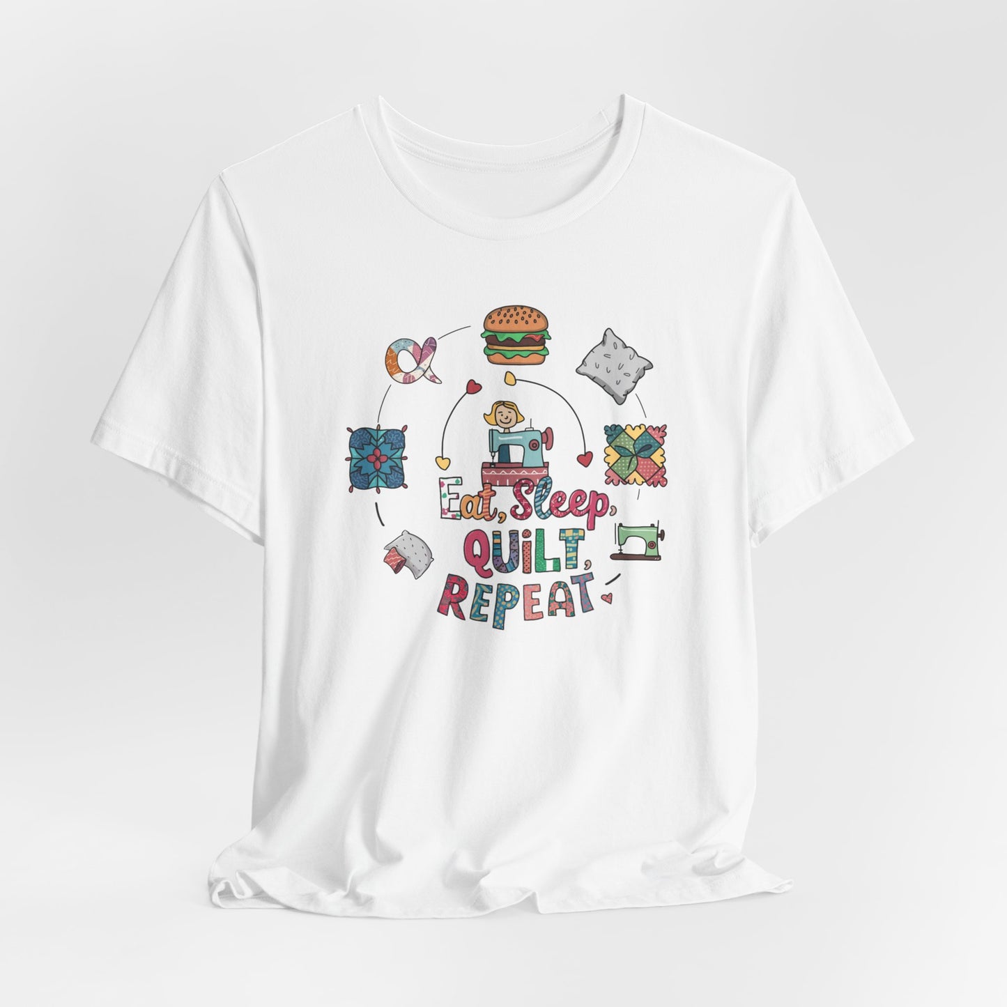 Eat, Sleep, Quilt, Repeat - Quilter's Routine T-Shirt – Comfort Fit (4X-5X)