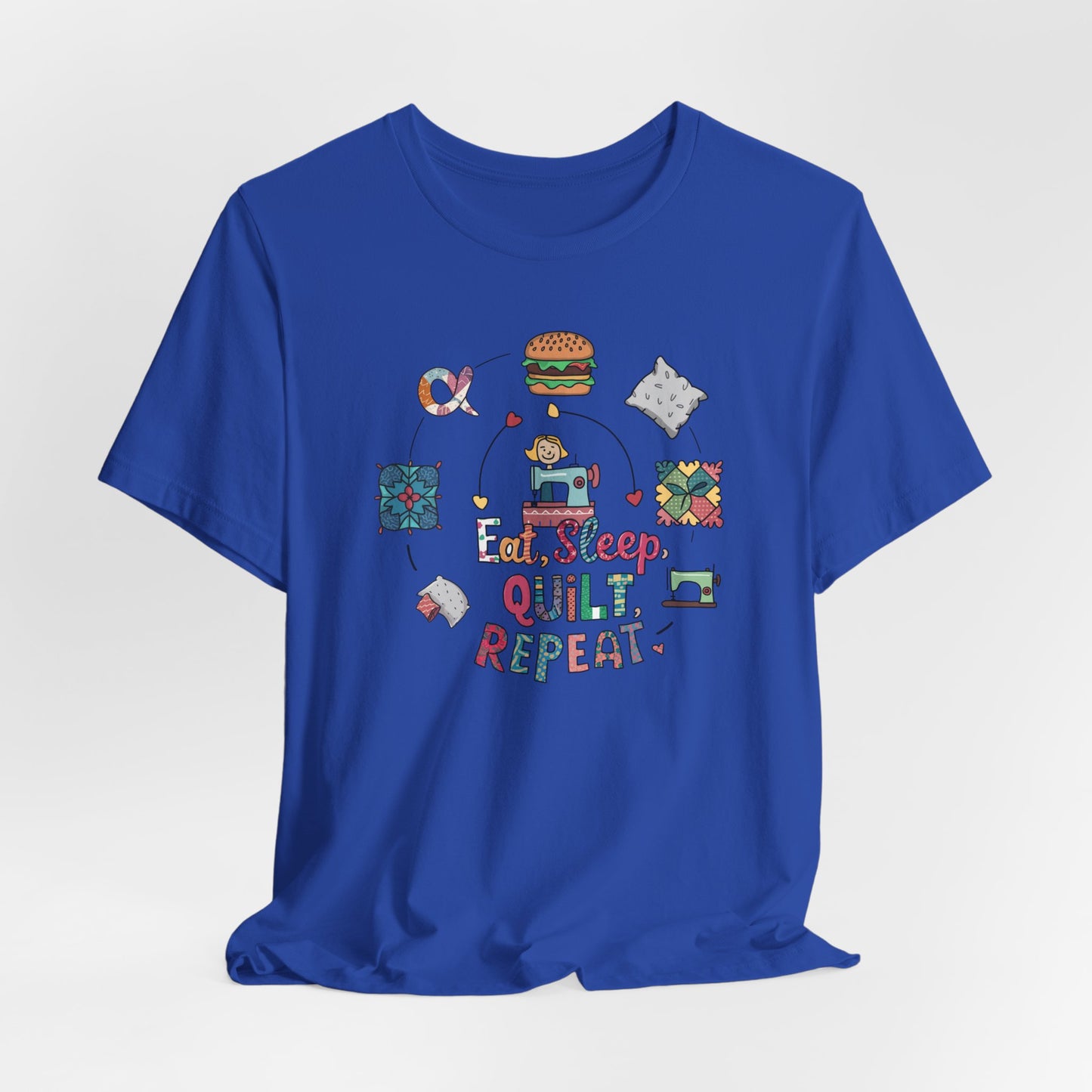Eat, Sleep, Quilt, Repeat - Quilter's Routine T-Shirt – Comfort Fit (4X-5X)
