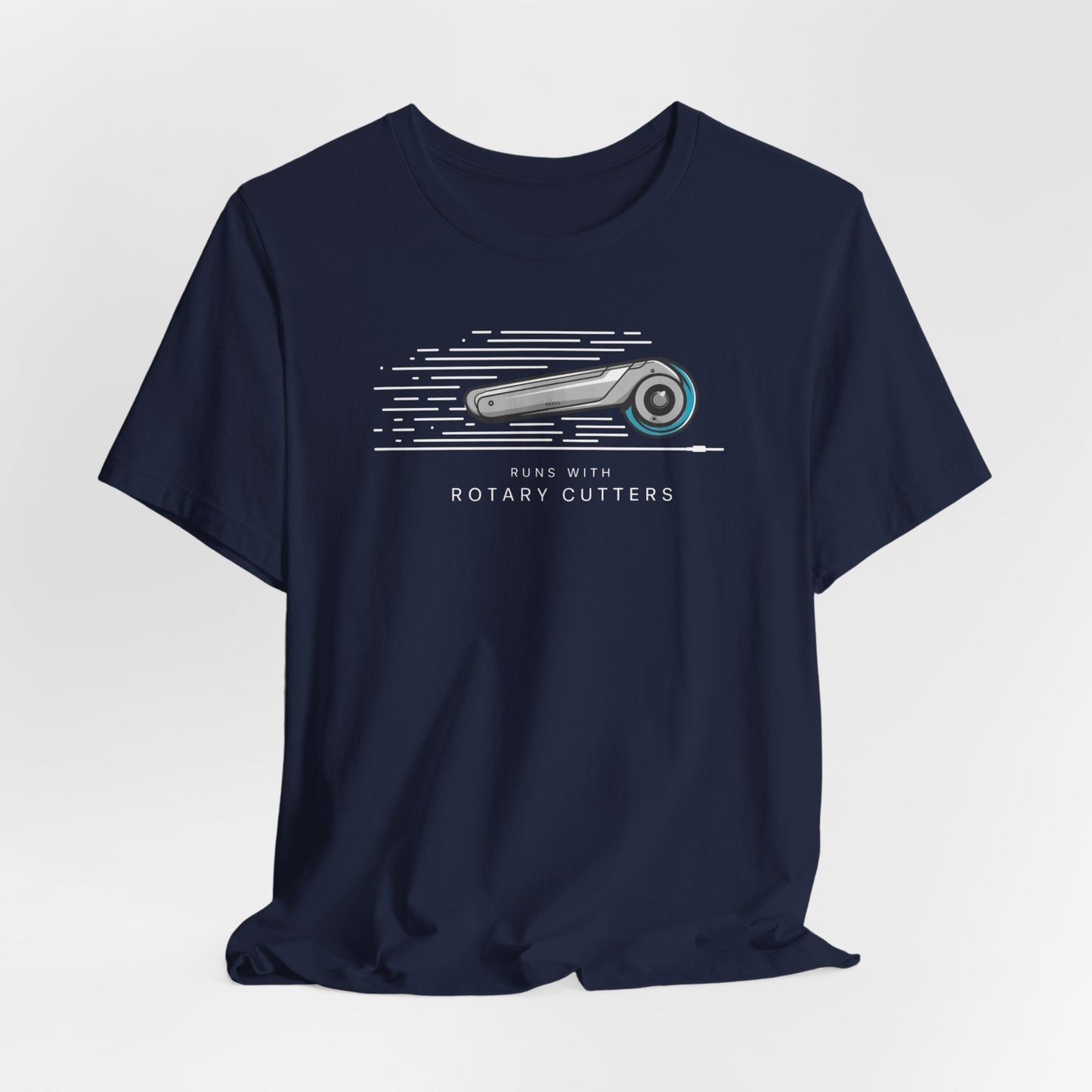 Runs with Rotary Cutters - Racy Quilter T-Shirt – Comfort Fit (4X-5X)