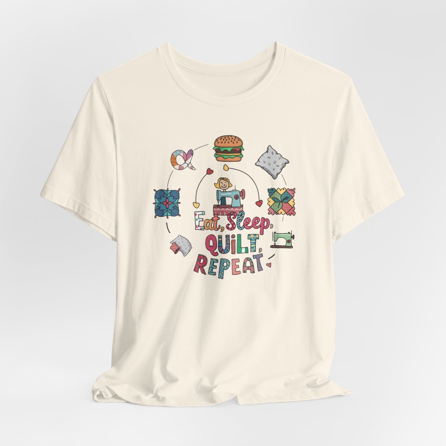 Eat, Sleep, Quilt, Repeat - Quilter's Routine T-Shirt – Comfort Fit (4X-5X)