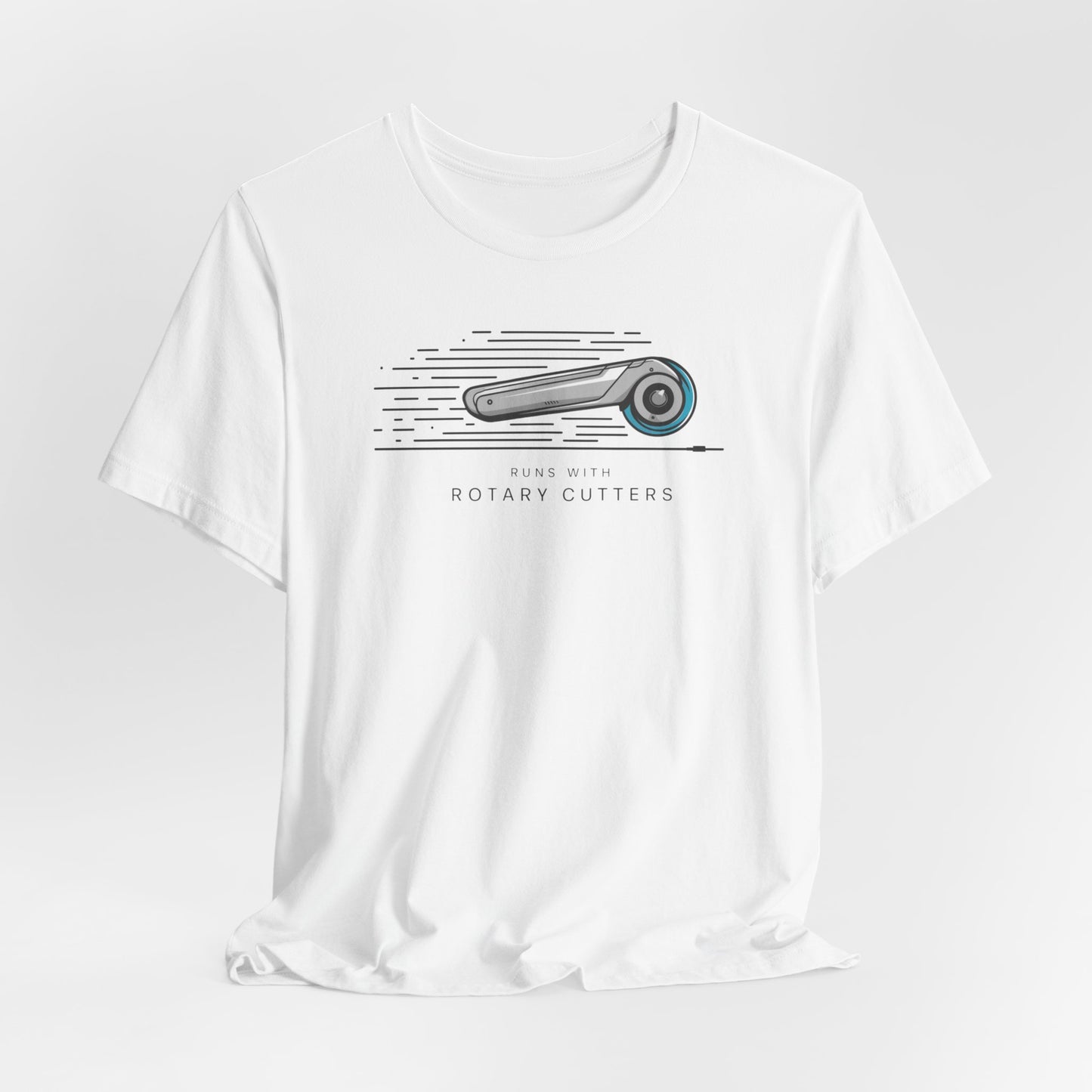 Runs with Rotary Cutters - Racy Quilter T-Shirt – Comfort Fit (4X-5X)