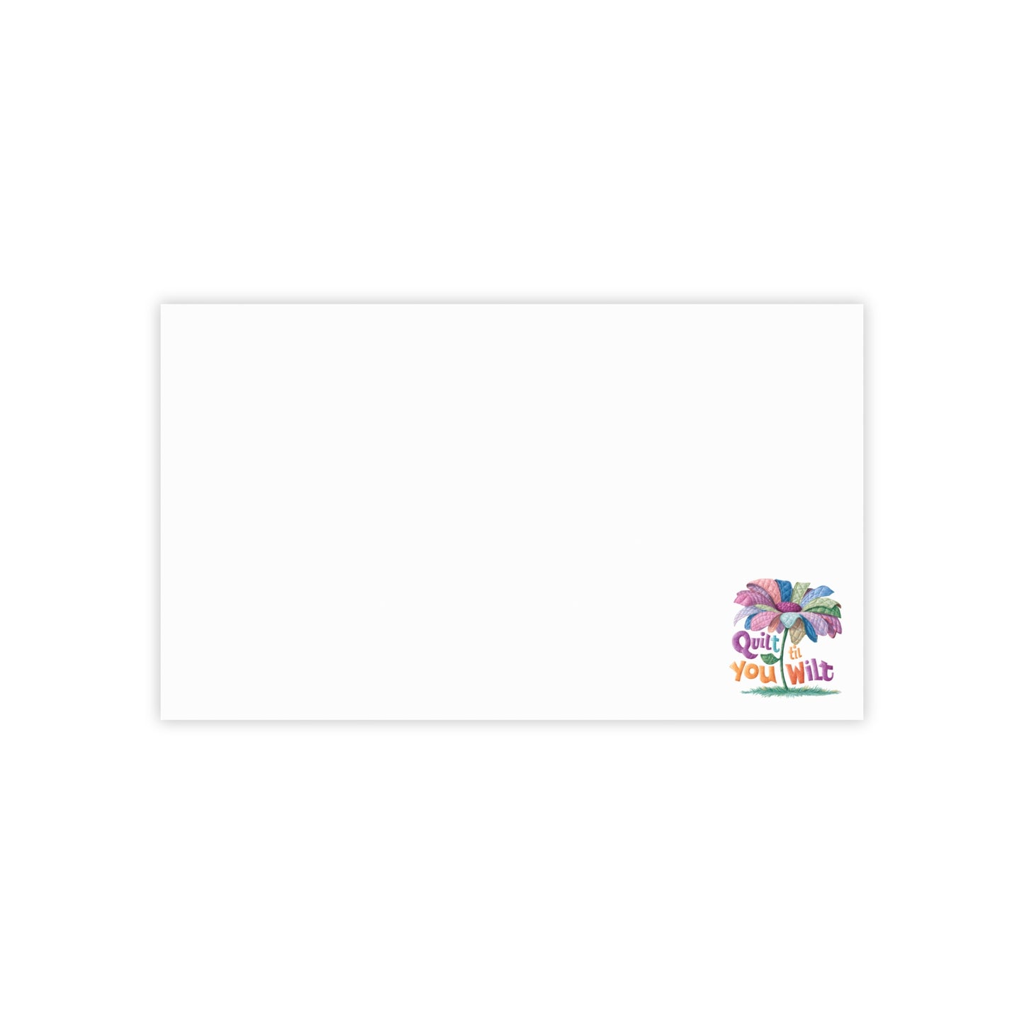 Unique and fun quilting notepads for quilters featuring 'Quilt 'Til You Wilt: Fun and Funny 3M Post-it Notes for Quilters'. Ideal for showing off quilting passion.