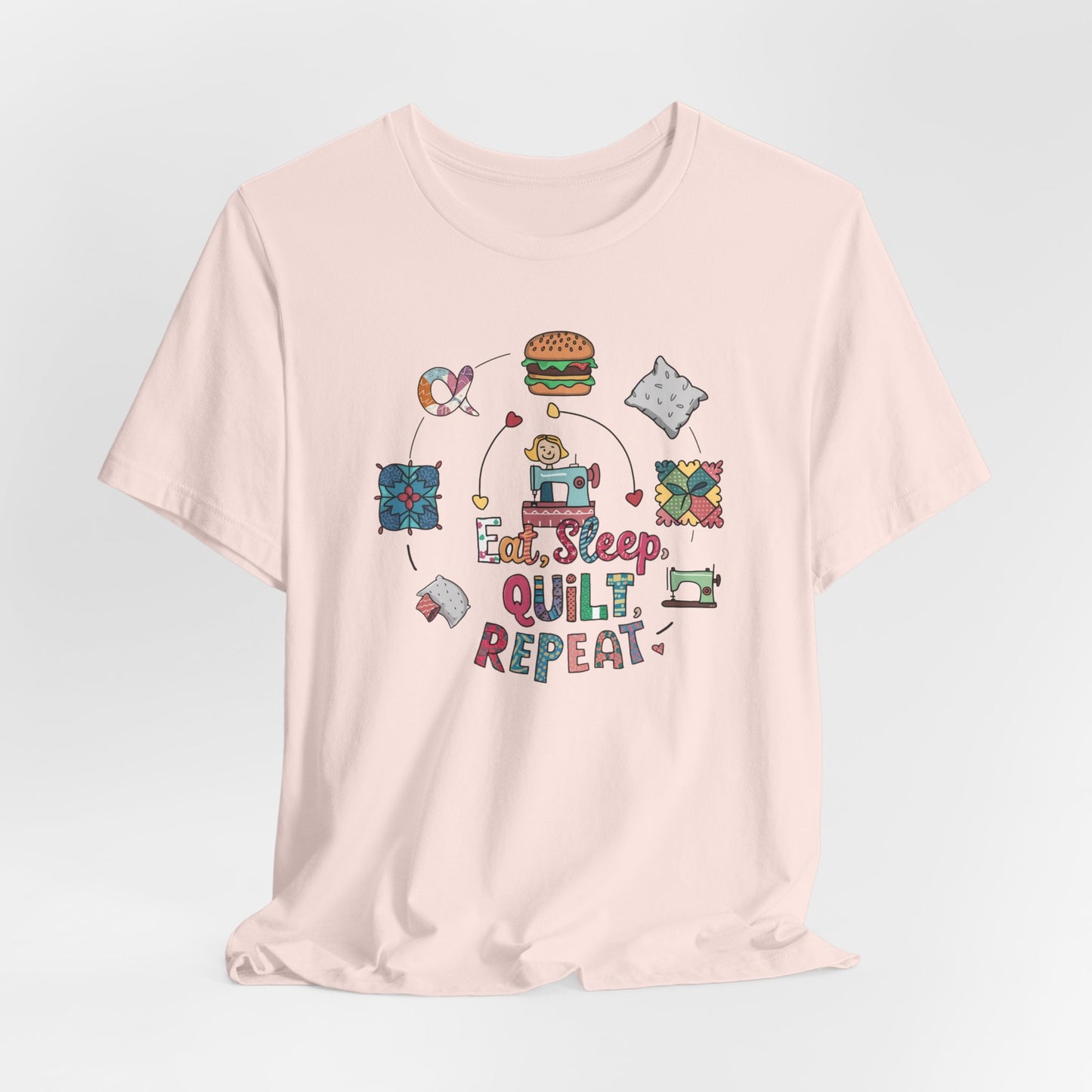 Eat, Sleep, Quilt, Repeat - Quilter's Routine T-Shirt – Comfort Fit (4X-5X)