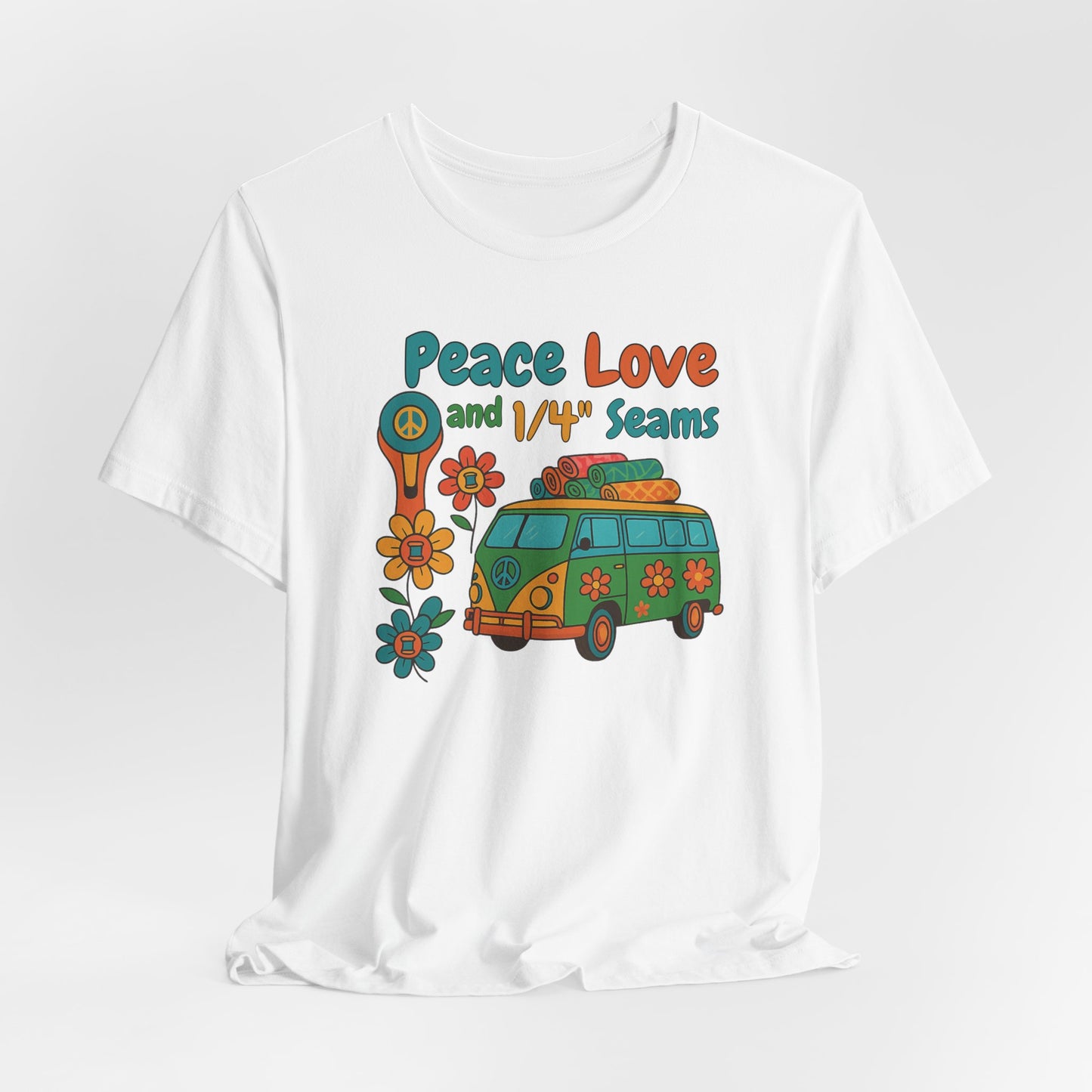 Peace, Love & 1/4" Seams Quilting T-Shirt – Comfort Fit (4X-5X)