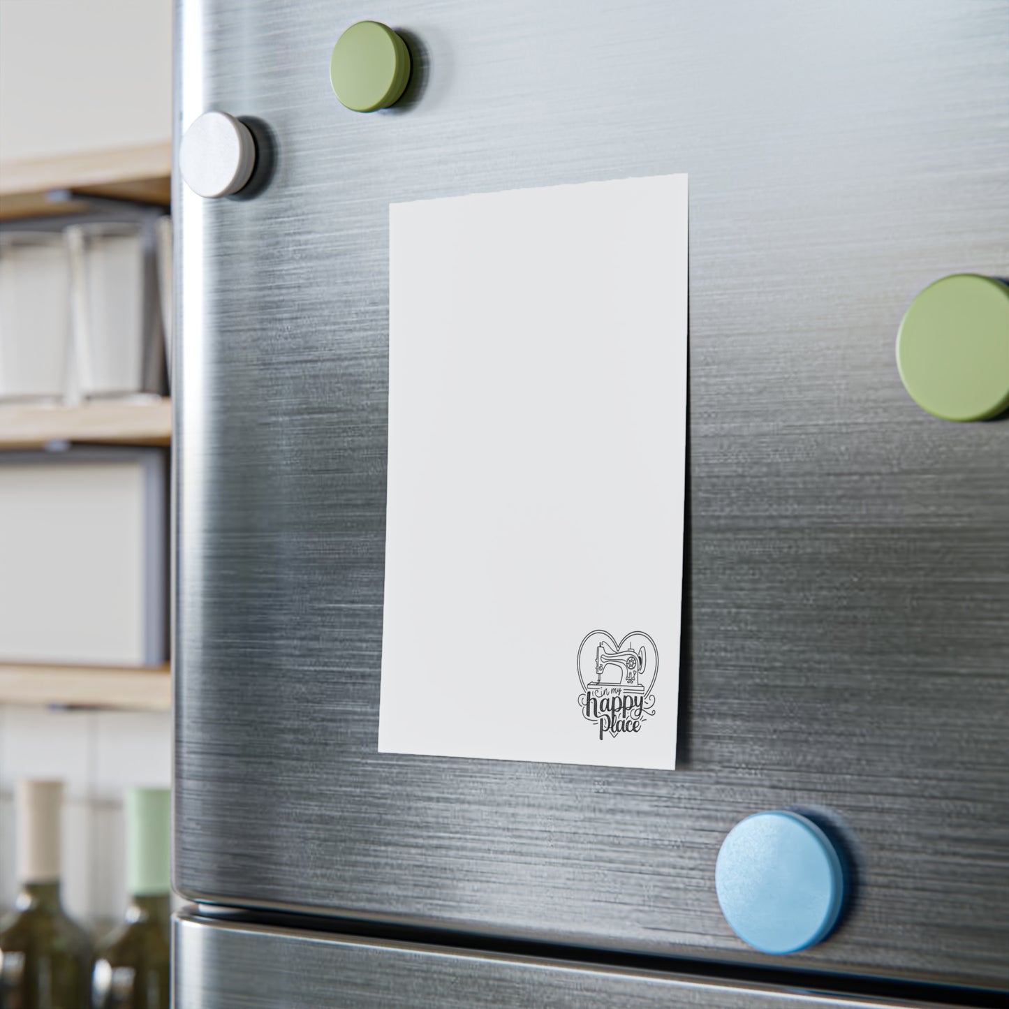 Funny Quilting notepads with a delightful quilting theme. Capture your thoughts, ideas, and quilting plans with our "In My Happy Place" Post-it Notes! Featuring a charming sewing machine illustration inside a heart, these sticky notes bring a touch of joy to your workspace.