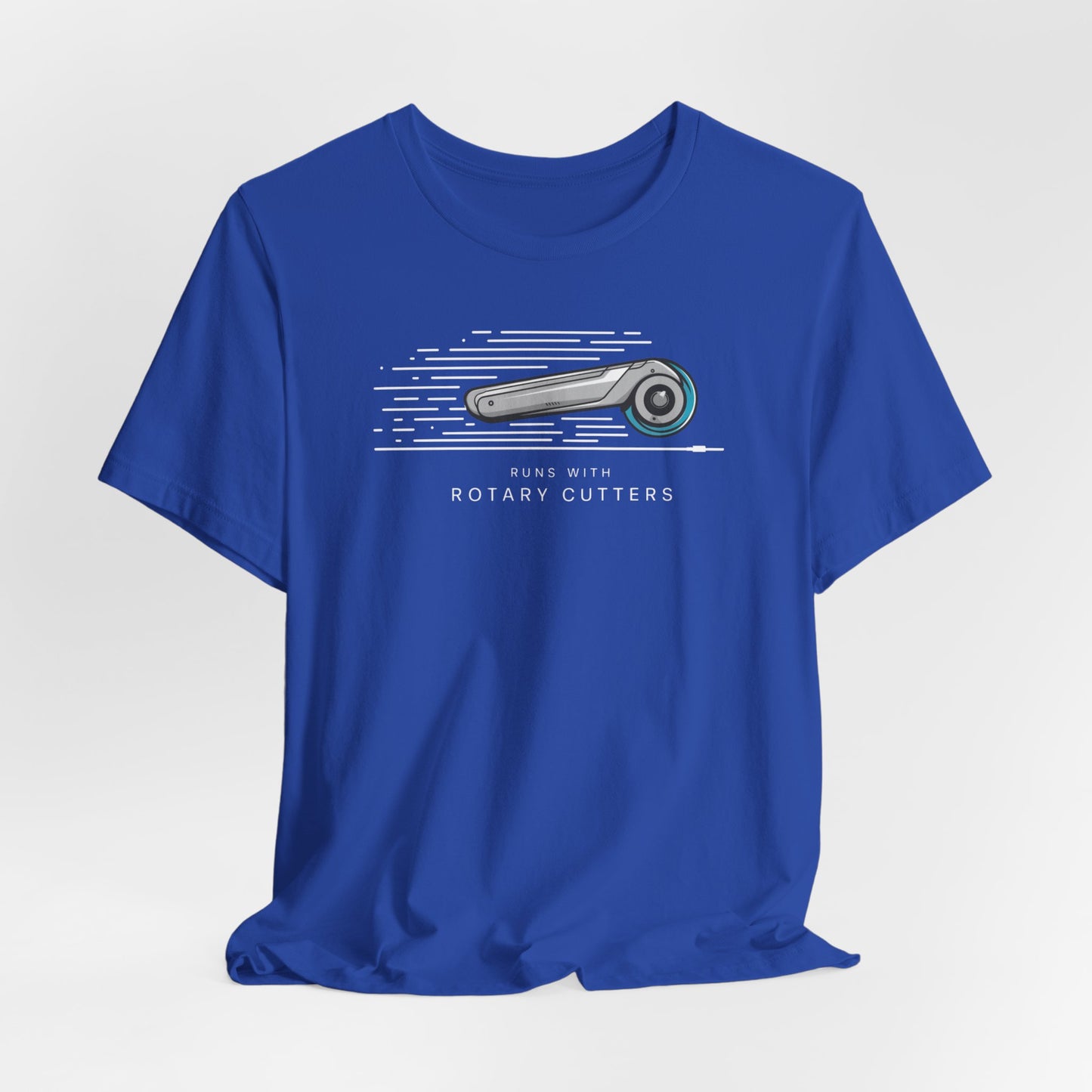 Runs with Rotary Cutters - Racy Quilter T-Shirt – Comfort Fit (4X-5X)