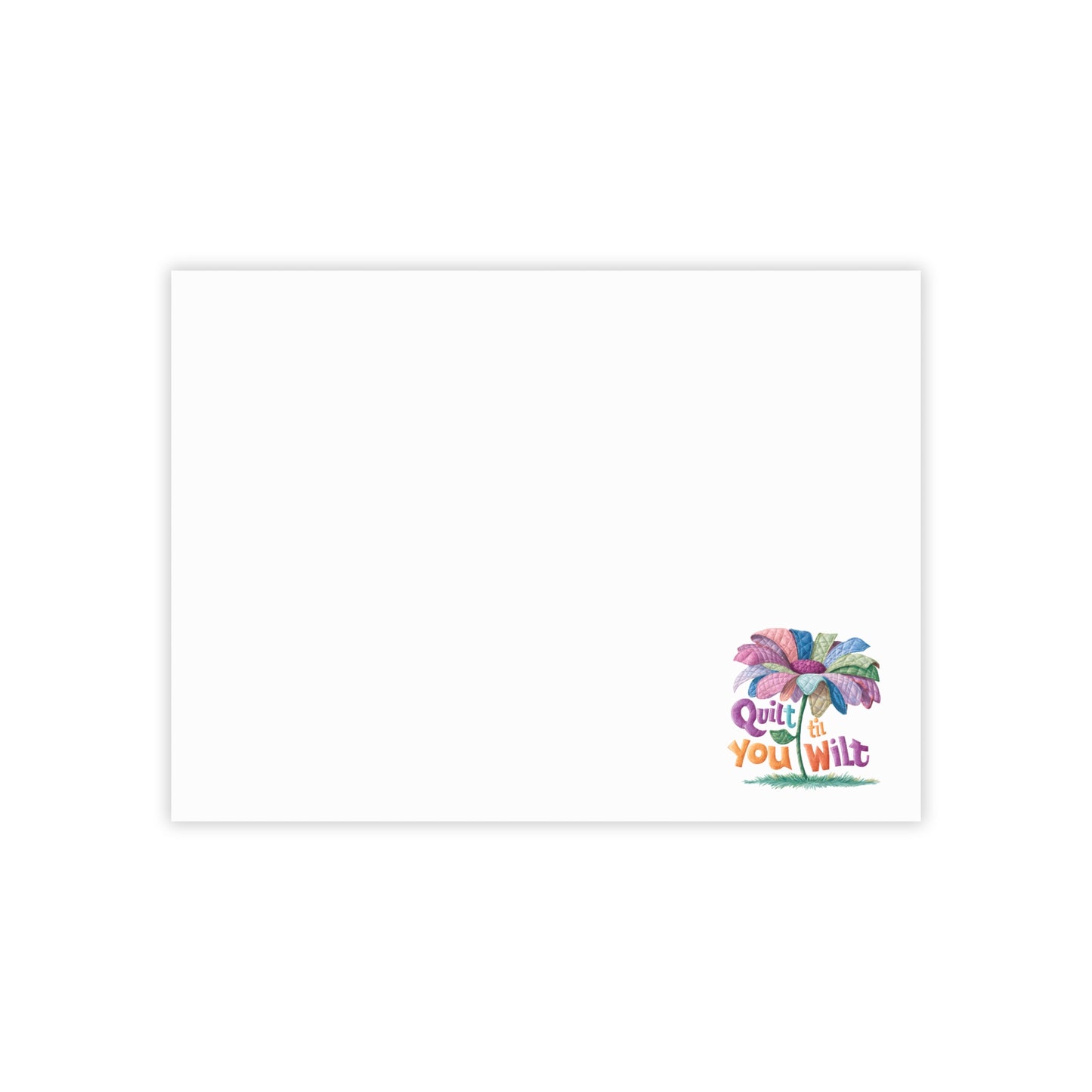 Unique and fun quilting notepads for quilters featuring 'Quilt 'Til You Wilt: Fun and Funny 3M Post-it Notes for Quilters'. Ideal for showing off quilting passion.