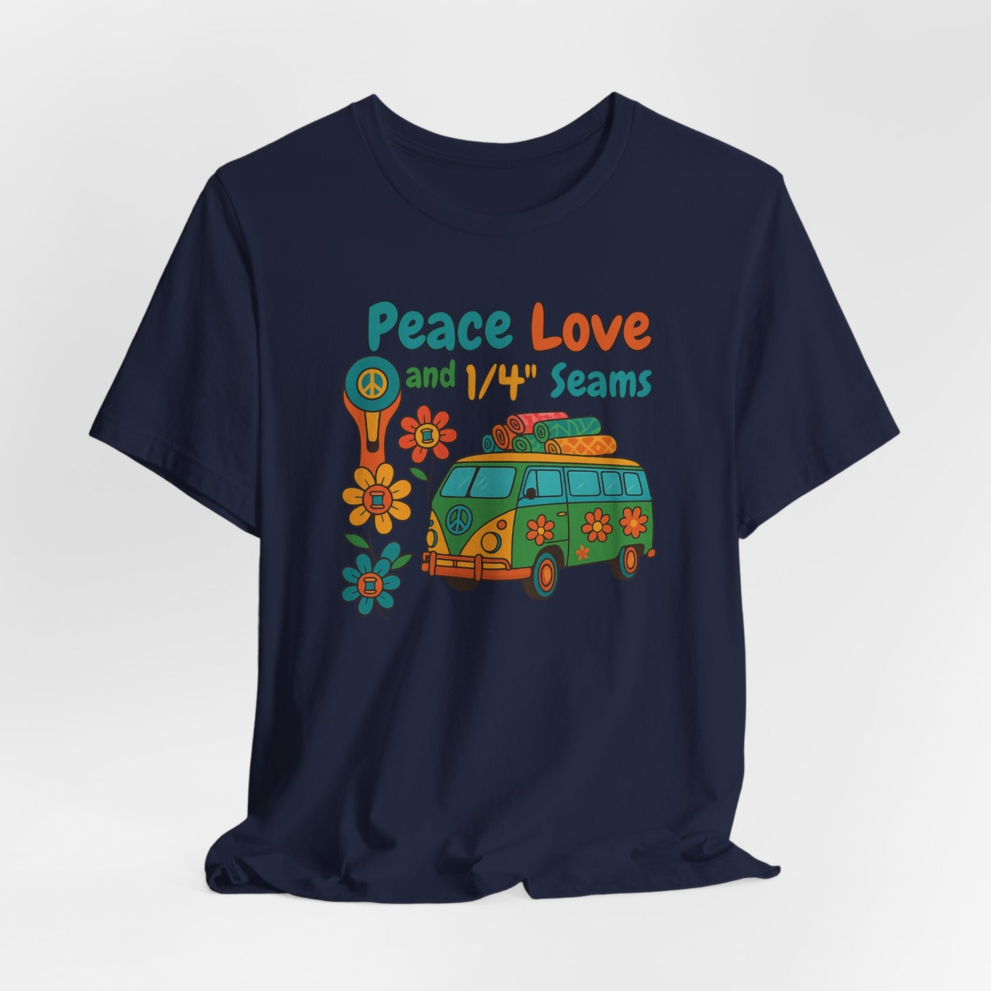 Peace, Love & 1/4" Seams Quilting T-Shirt – Comfort Fit (4X-5X)