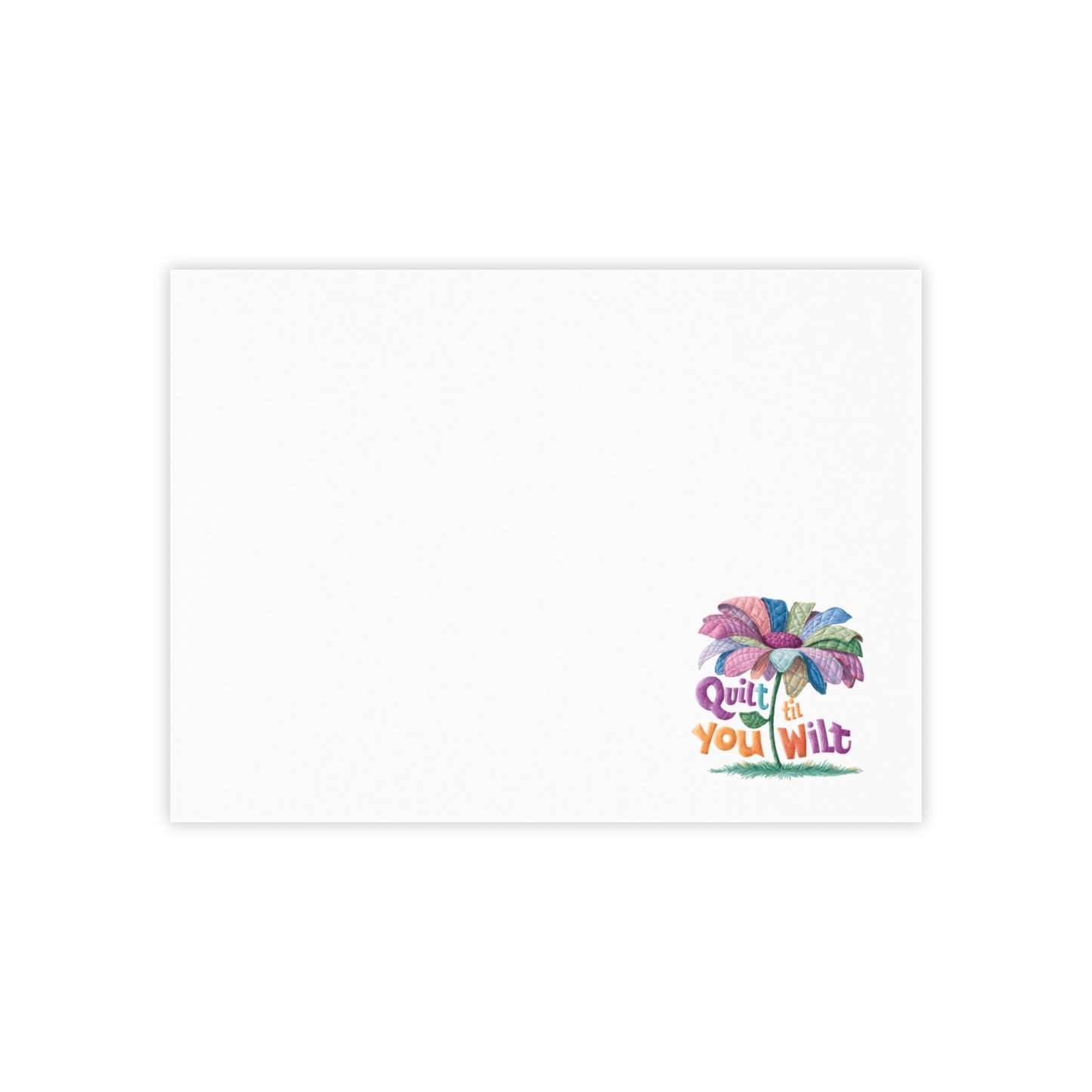 Unique and fun quilting notepads for quilters featuring 'Quilt 'Til You Wilt: Fun and Funny 3M Post-it Notes for Quilters'. Ideal for showing off quilting passion.