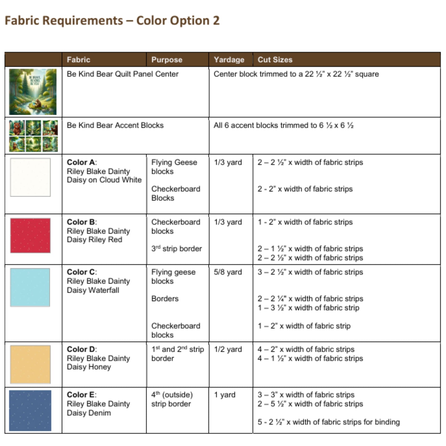 Be Kind Bear Quilt Pattern – Free Beginner Friendly Quilt Pattern - PDF Download