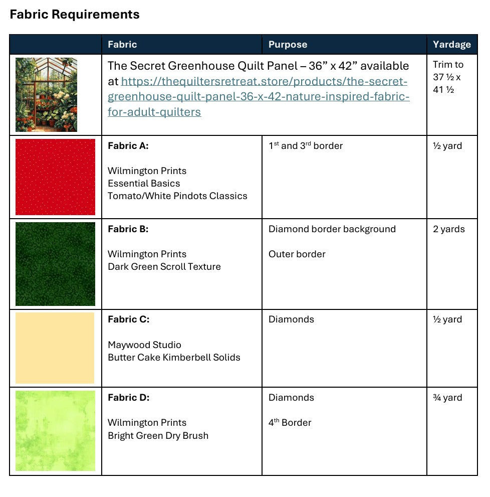 The Secret Greenhouse Quilt Pattern – PDF Download