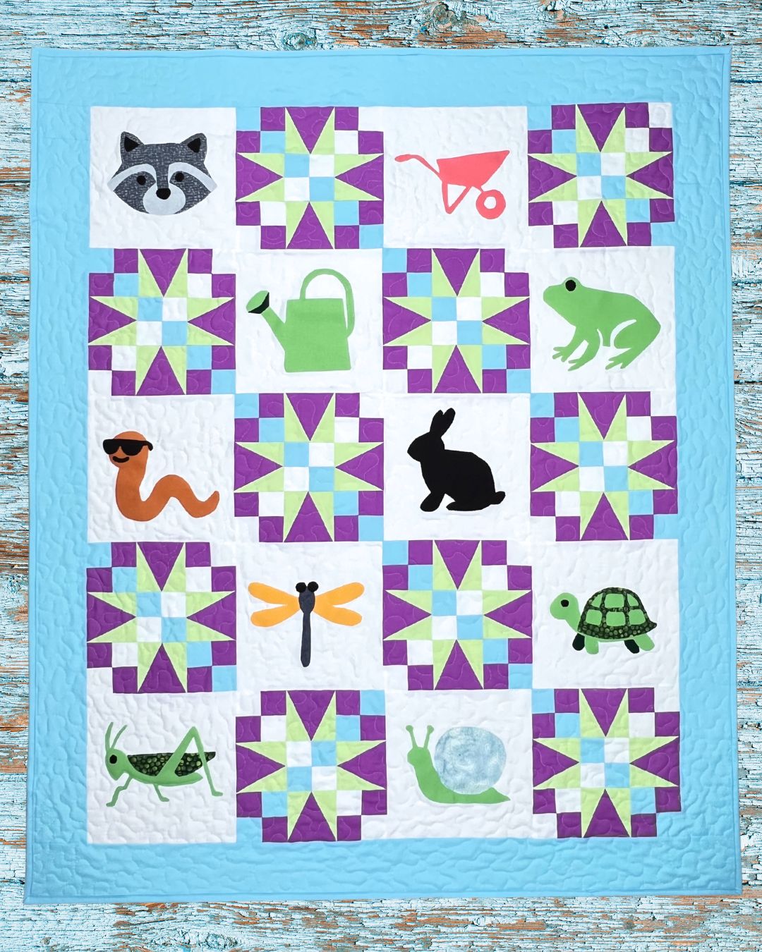 Garden Patch Friends Quilt Pattern – Free Appliqué and Block Quilt Pattern for Kids - PDF Download