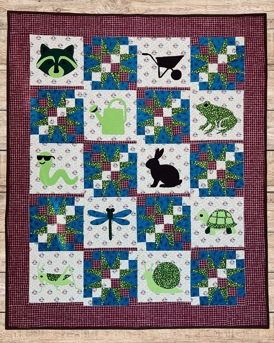 Garden Patch Friends Quilt Pattern – Free Appliqué and Block Quilt Pattern for Kids - PDF Download