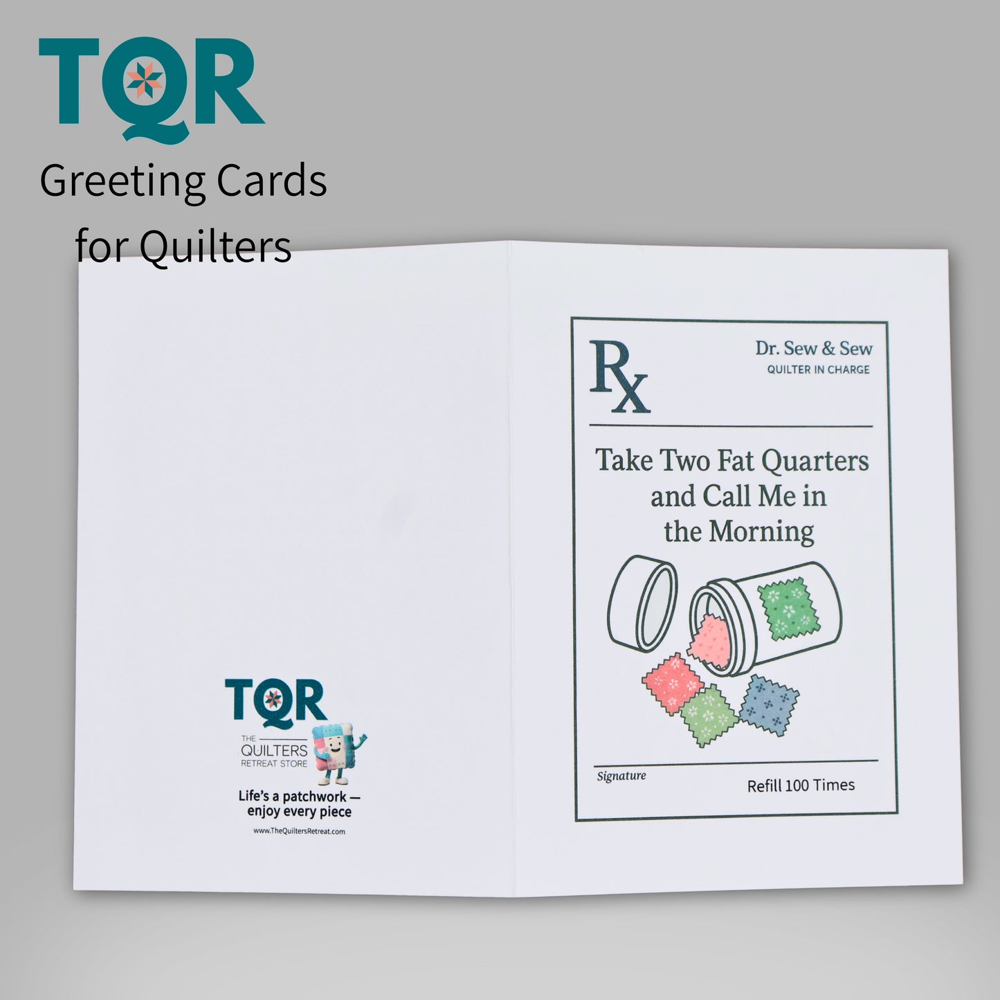 Take Two Fat Quarters and Call Me in the Morning – Quilting Get Well Card