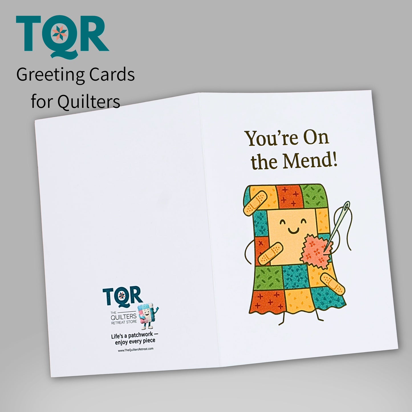 You’re On the Mend – Quilting Get Well Card for Fabric Lovers