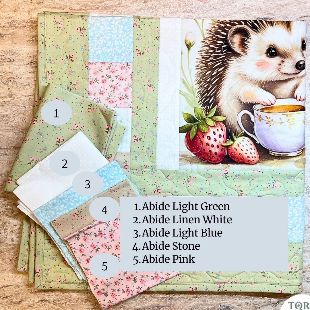 Tiny Tea Time Friends Baby Quilt Panel + Pattern