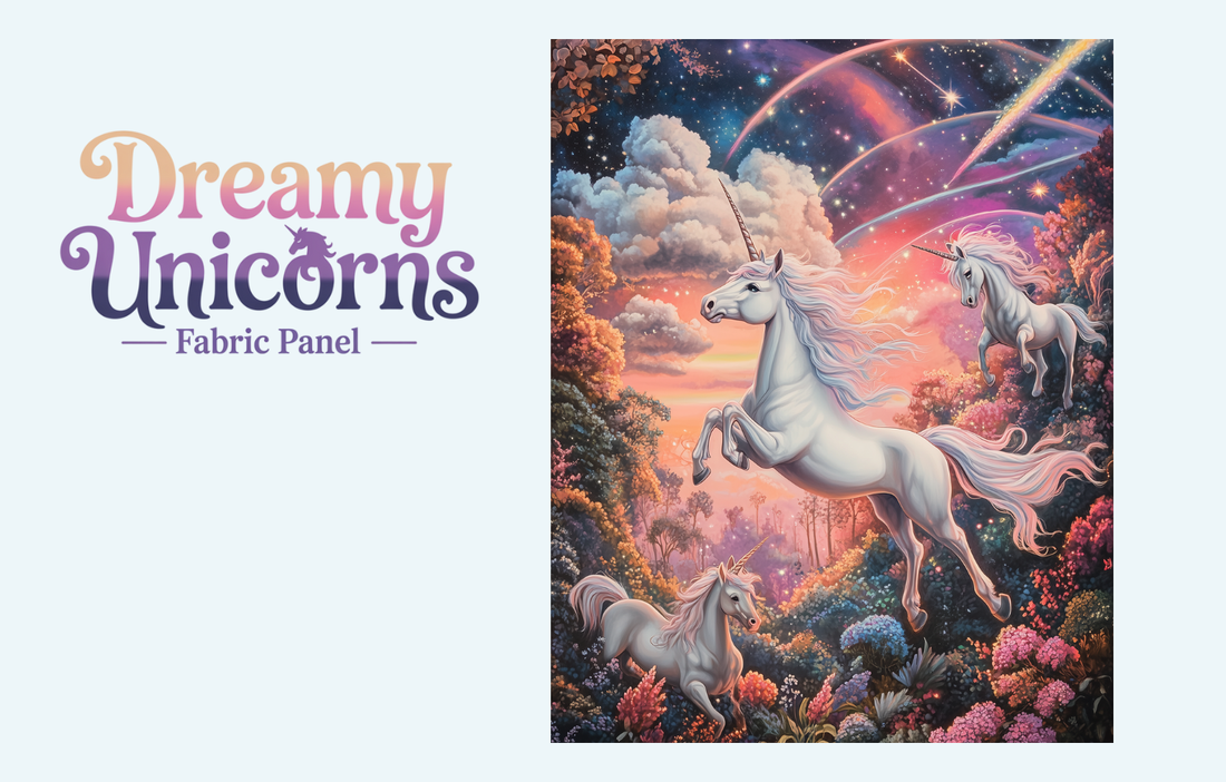 🦄 Dreamy Unicorns – A Quilt Panel for Those Who Still Believe