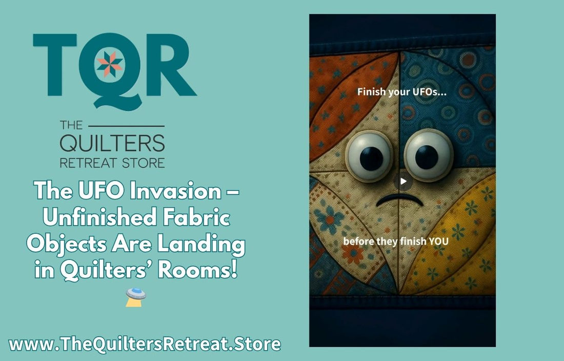 The UFO Invasion – Unfinished Fabric Objects Are Landing in Quilters’ Rooms!