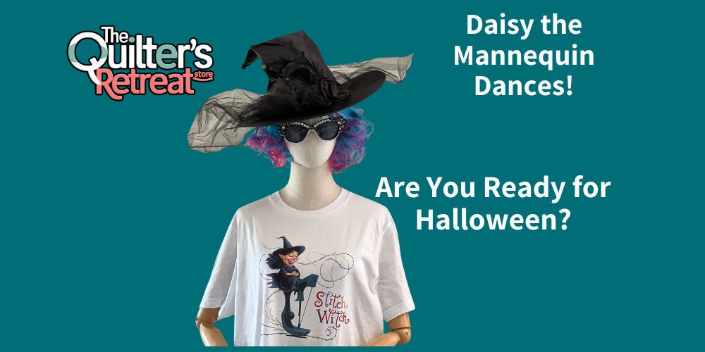 Watch the Stitch Witch take flight on her magical sewing machine presser foot - and watch Daisy Dance!