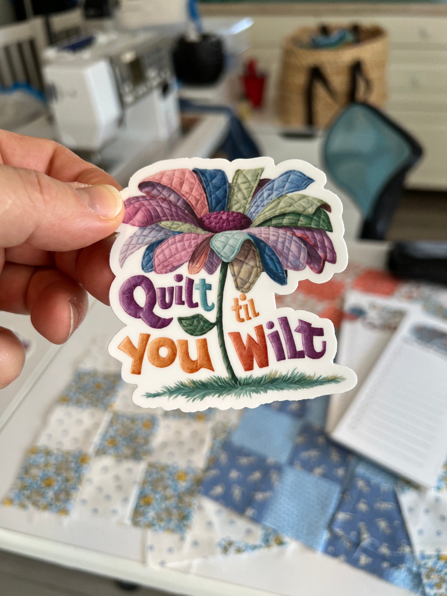 Quilting Stickers Collection – Fun & Whimsical Vinyl Stickers for Quilters