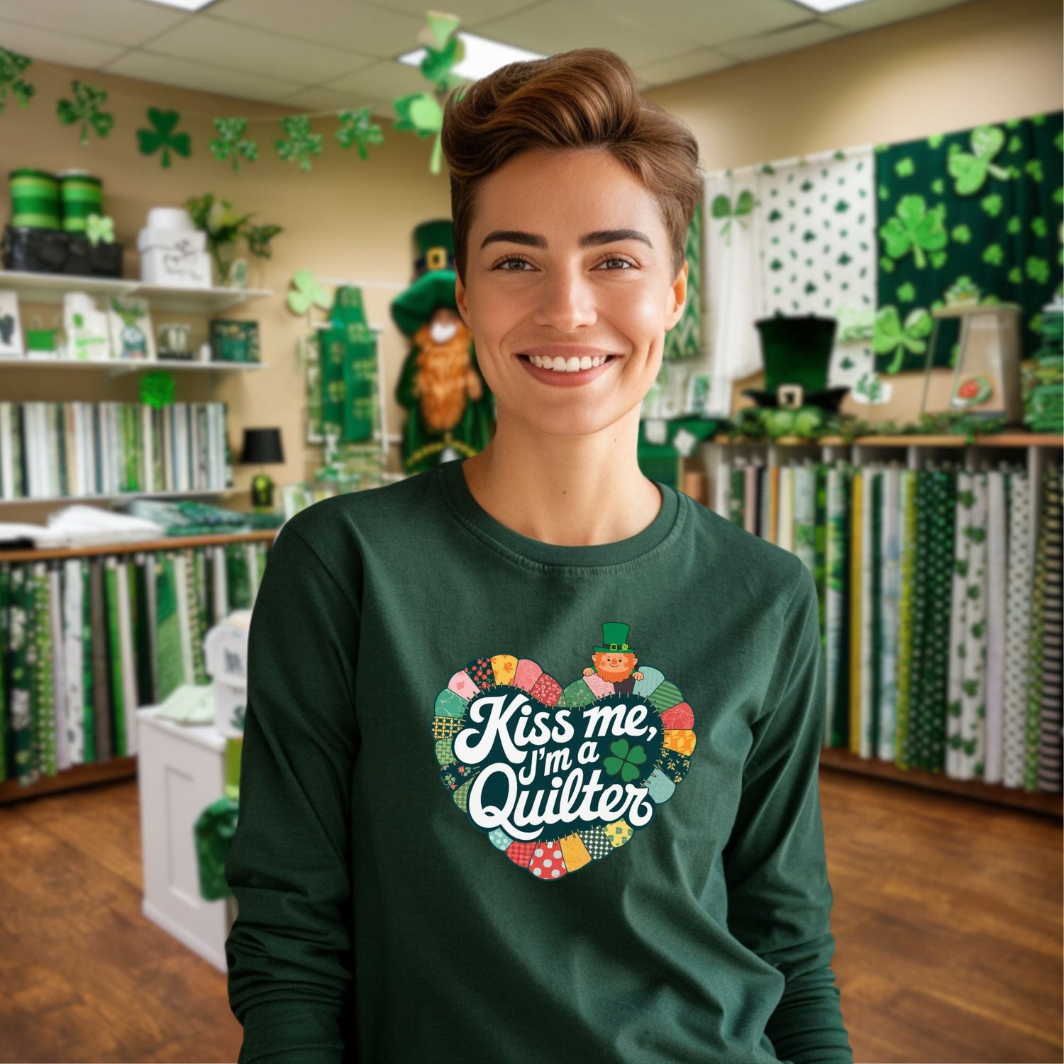 St. Patrick's Day Quilting Shirts - Funny St. Patty's Day T-Shirts for Quilters