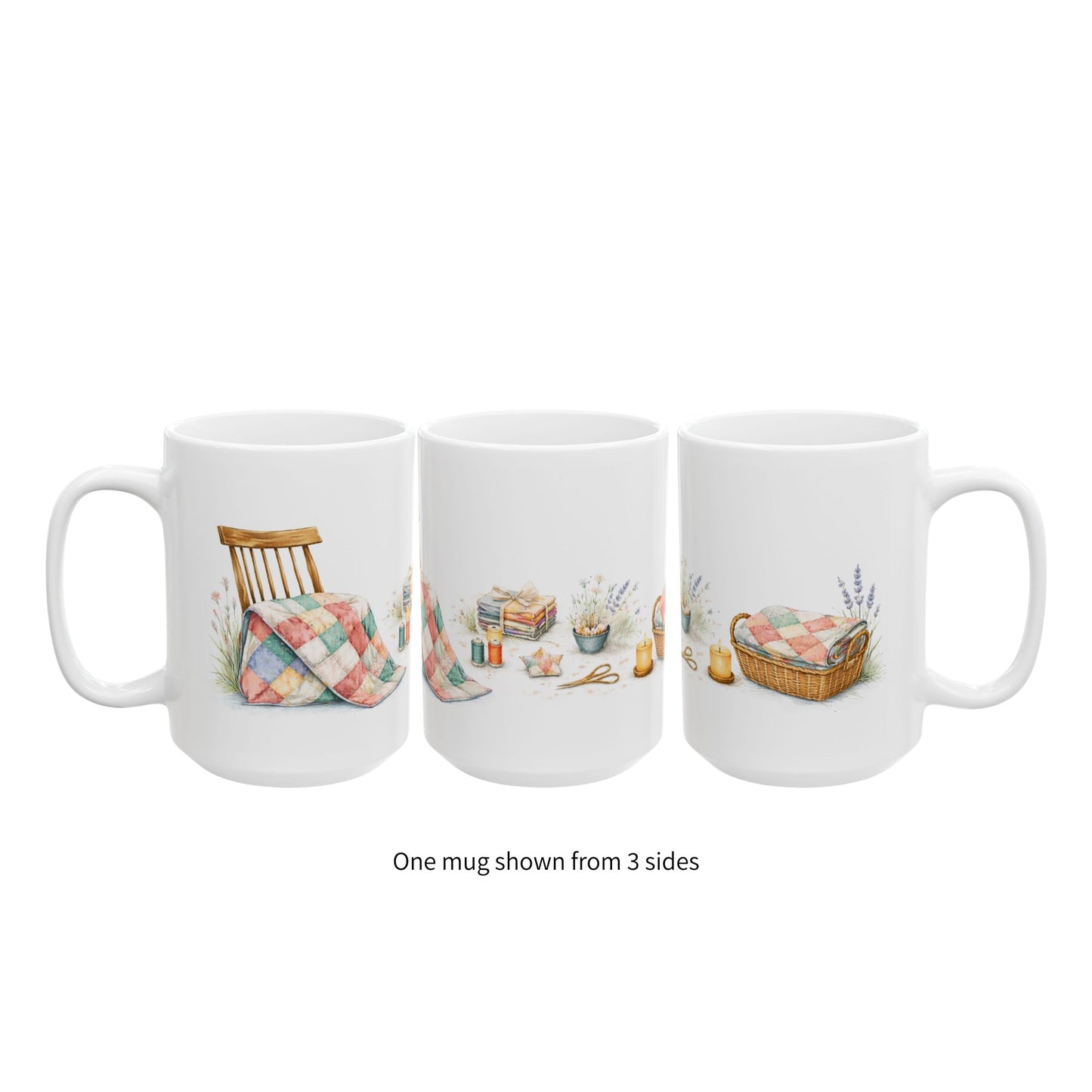Soft Sentiments Quilting Chair Ceramic Mug
