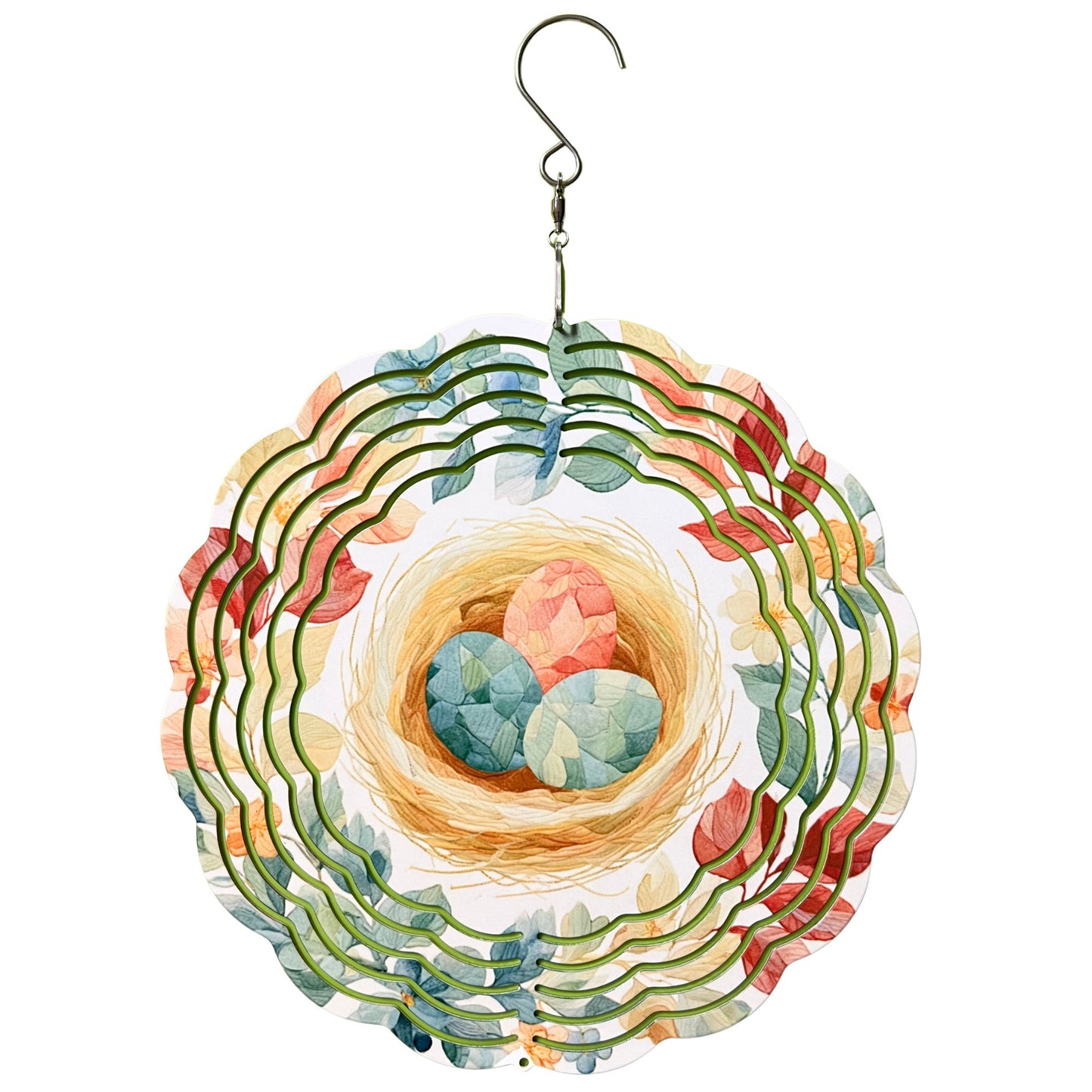 Patchwork Nest Wind Spinner