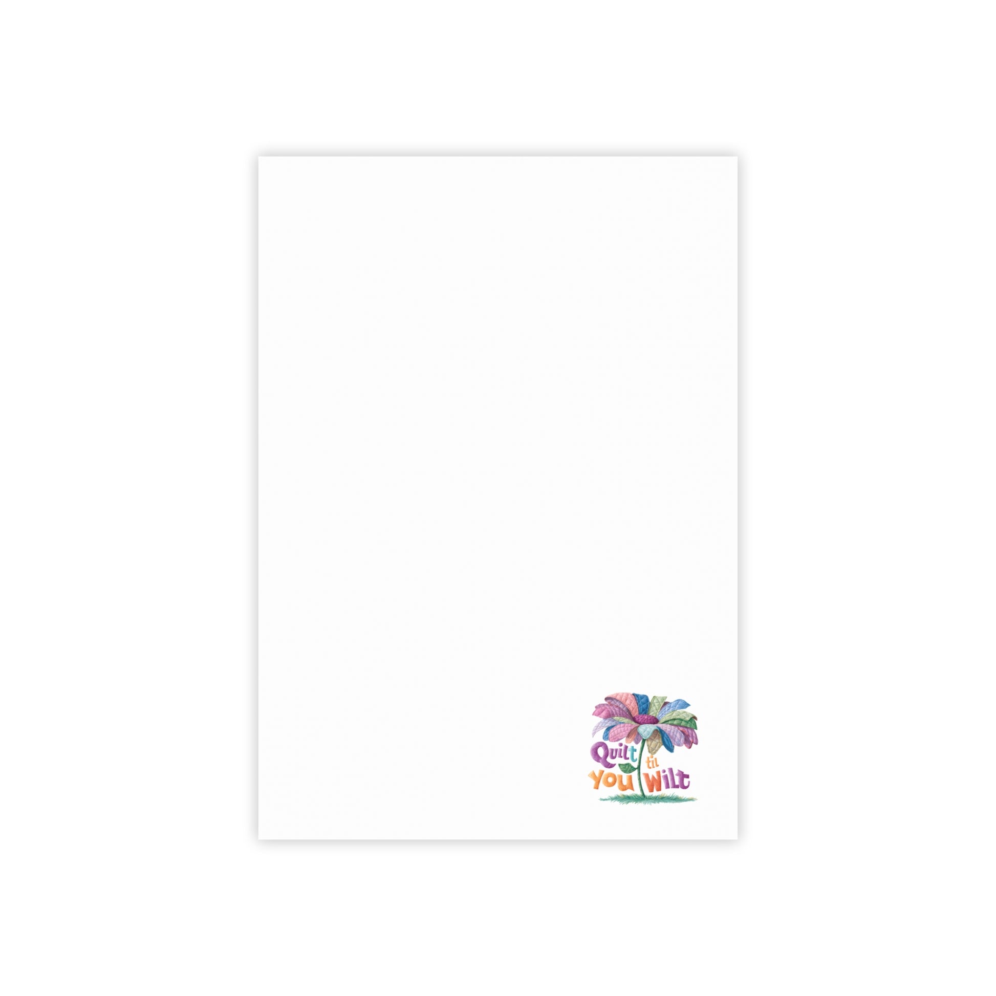 Unique and fun quilting notepads for quilters featuring 'Quilt 'Til You Wilt: Fun and Funny 3M Post-it Notes for Quilters'. Ideal for showing off quilting passion.