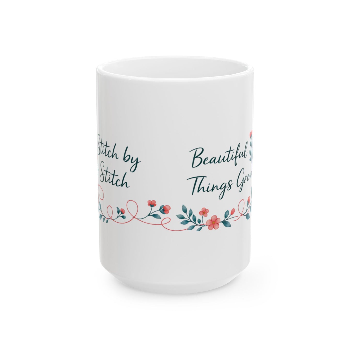 Soft Sentiments Stitch by Stitch Ceramic Mug