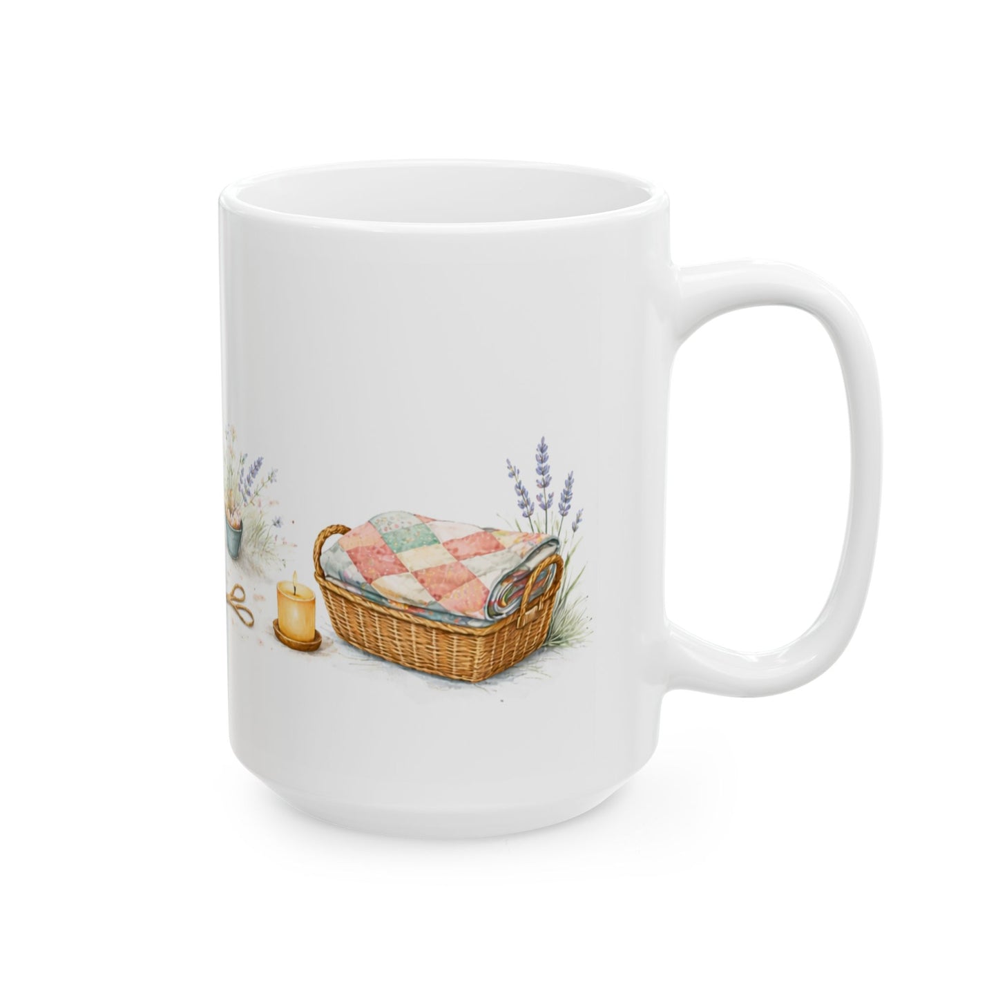 Soft Sentiments Quilting Chair Ceramic Mug