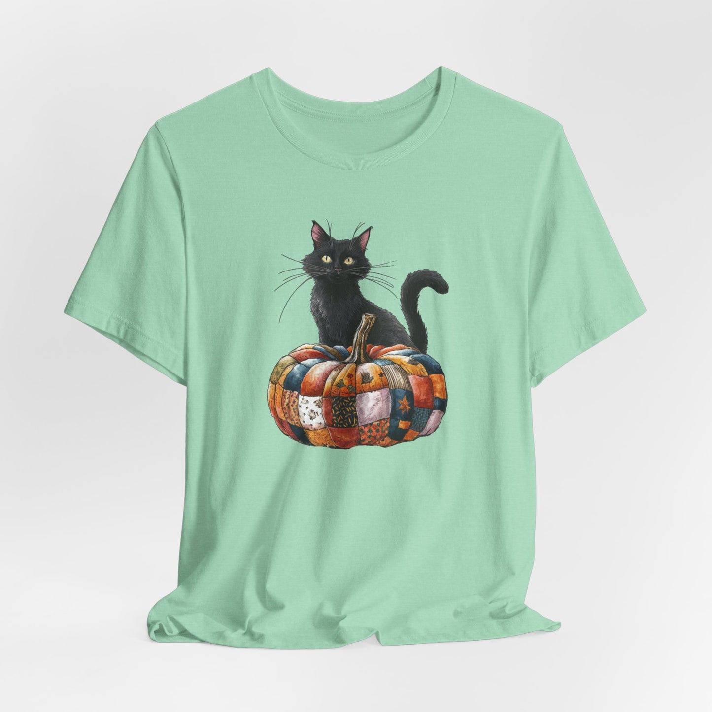 Quilted Pumpkin Cat T-Shirt