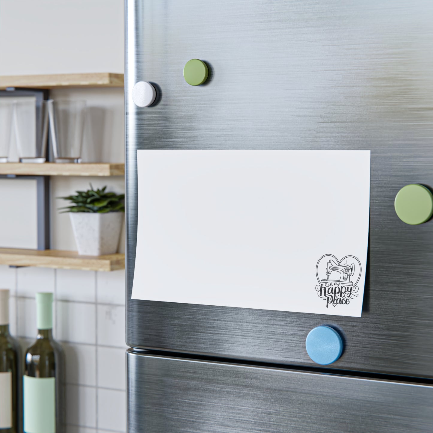 Funny Quilting notepads with a delightful quilting theme. Capture your thoughts, ideas, and quilting plans with our "In My Happy Place" Post-it Notes!  Featuring a charming sewing machine illustration inside a heart, these sticky notes bring a touch of joy to your workspace.