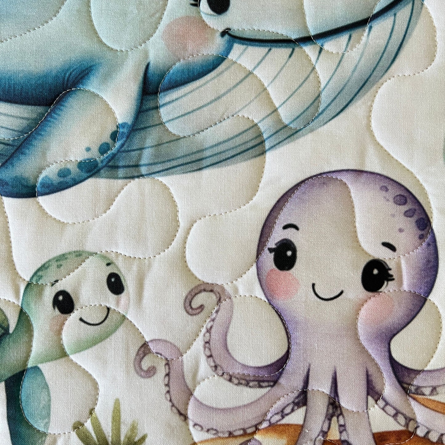 Baby Ocean Friends Baby Quilt Panel + Pattern
