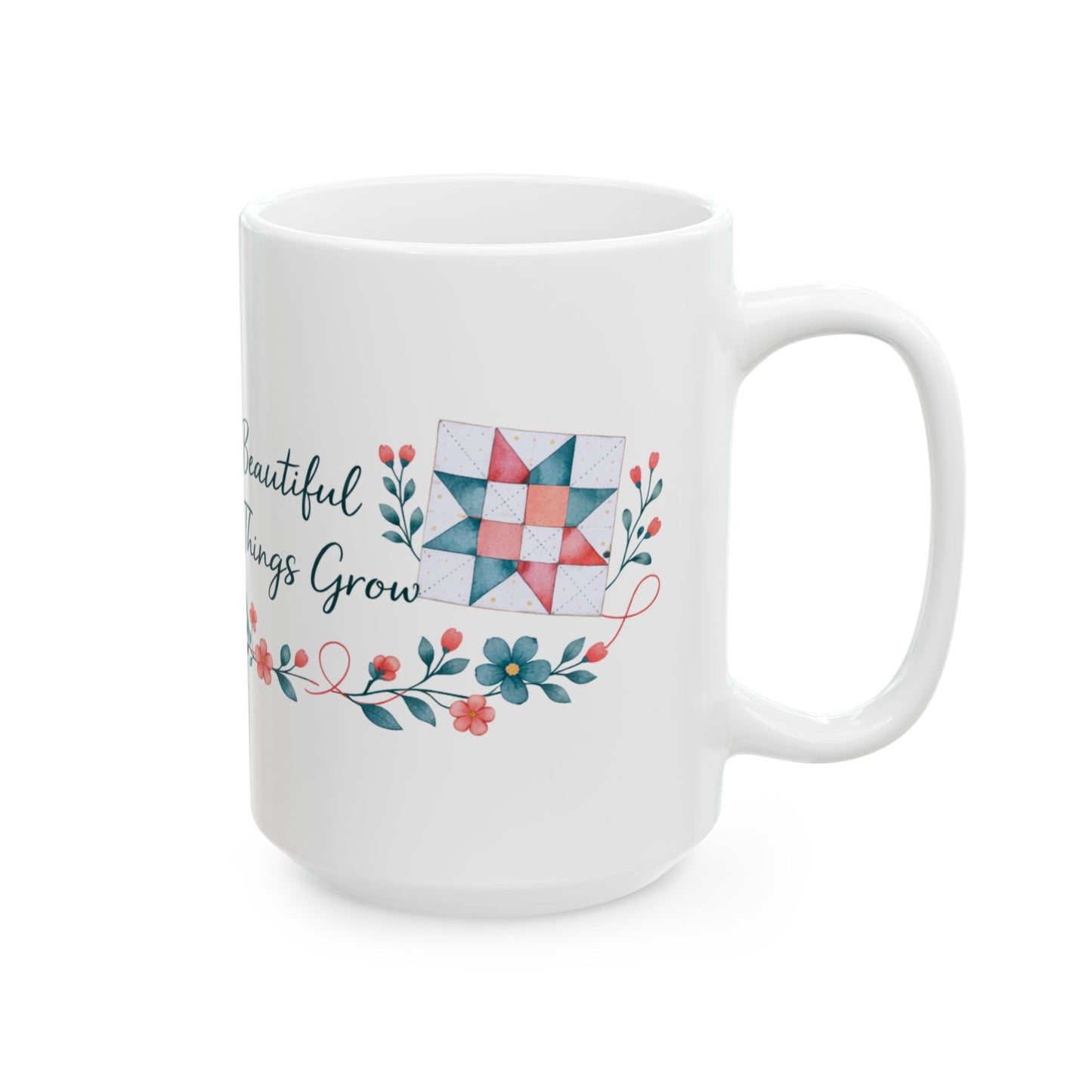 Soft Sentiments Stitch by Stitch Ceramic Mug