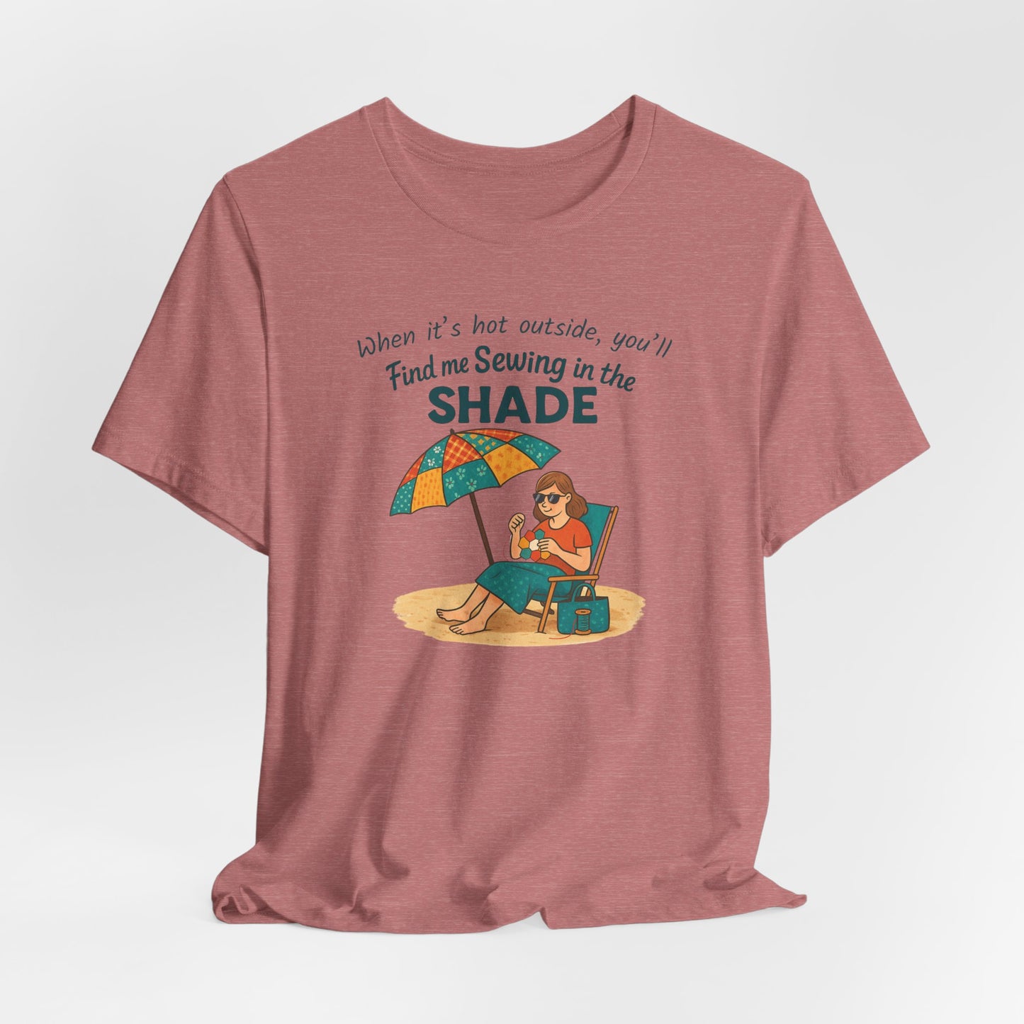 Sewing in the Shade EPP T-Shirt – Funny Summer Shirt for English Paper Piecing Quilters