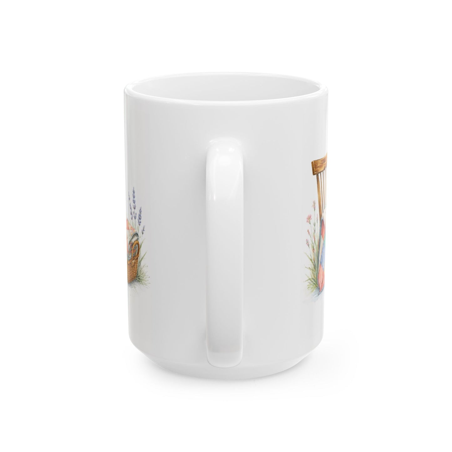 Soft Sentiments Quilting Chair Ceramic Mug