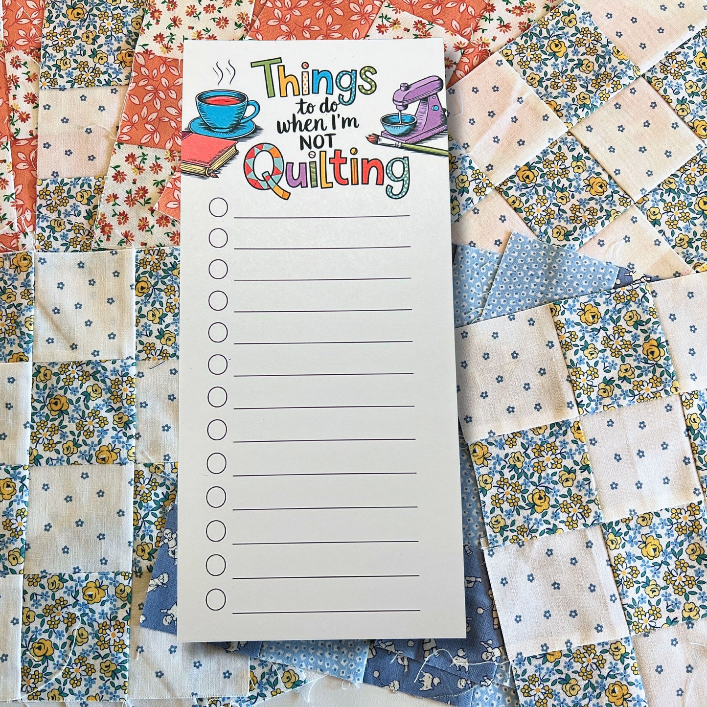 Funny Quilting To-Do List Notepads – 40-Page Slim Pocket-Size Notebooks with Fun Quilty Designs for Quilters