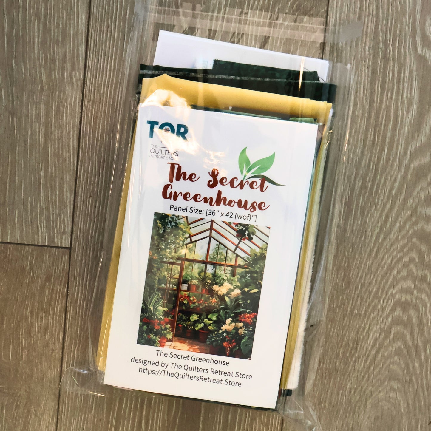 The Secret Greenhouse Quilt Kit – Includes Panel, Coordinated Fabric, Pattern & Foundation Paper Templates