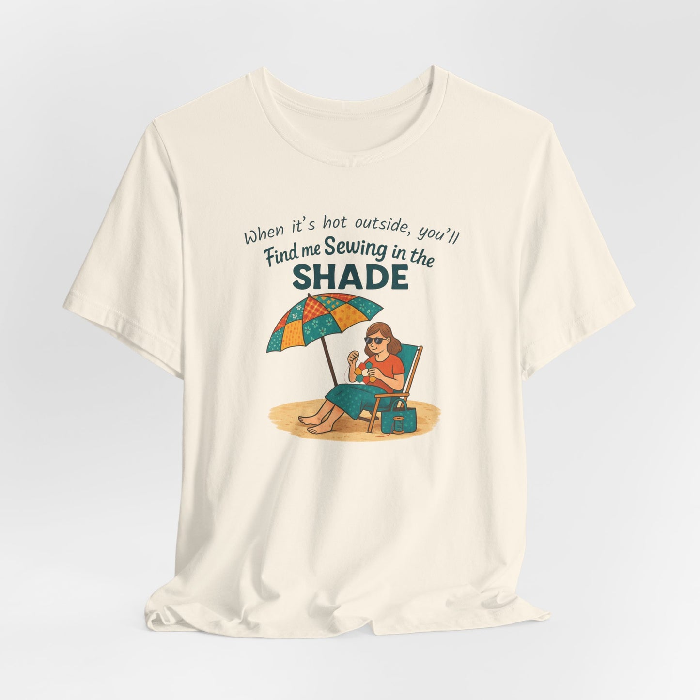 Sewing in the Shade EPP T-Shirt – Funny Summer Shirt for English Paper Piecing Quilters