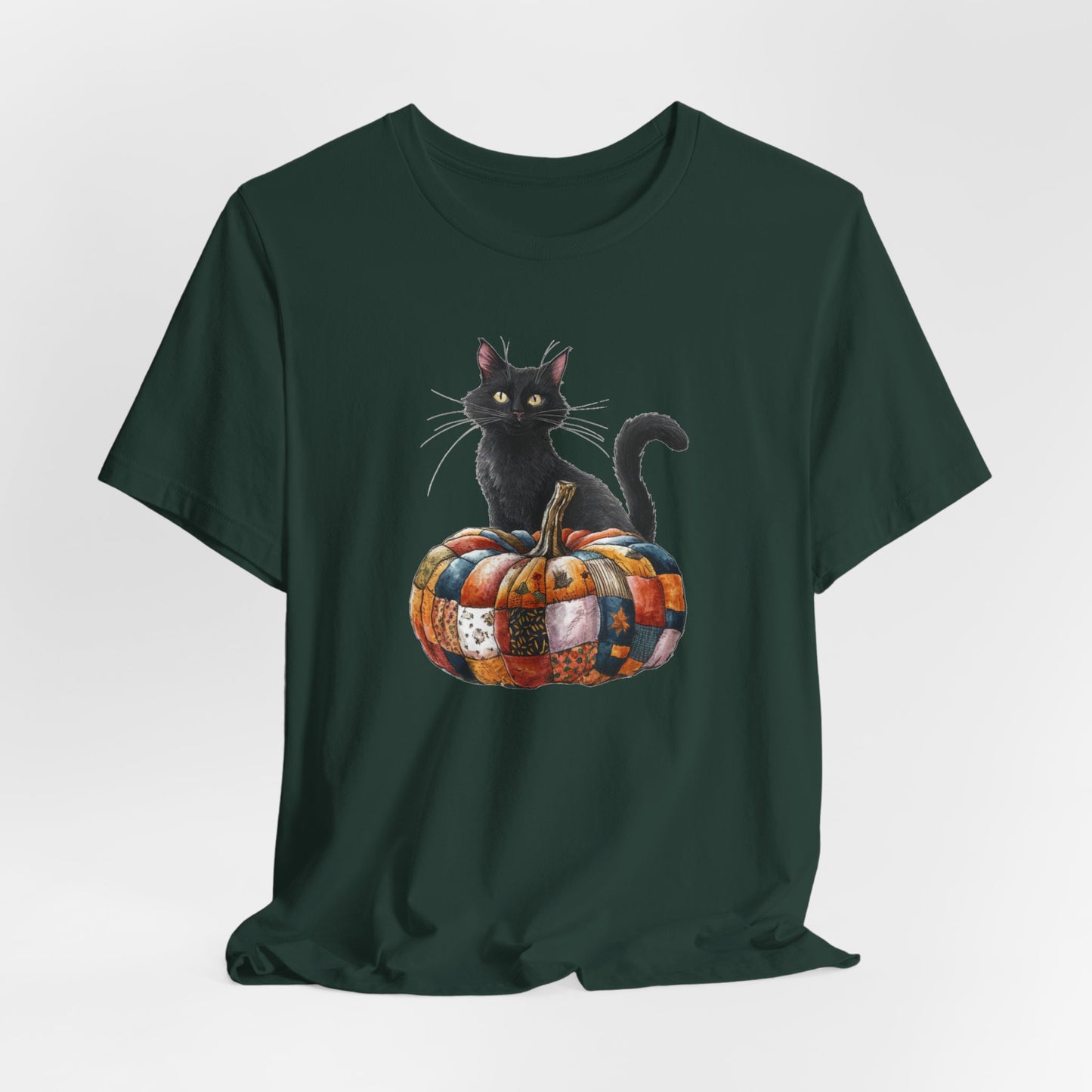 Quilted Pumpkin Cat T-Shirt