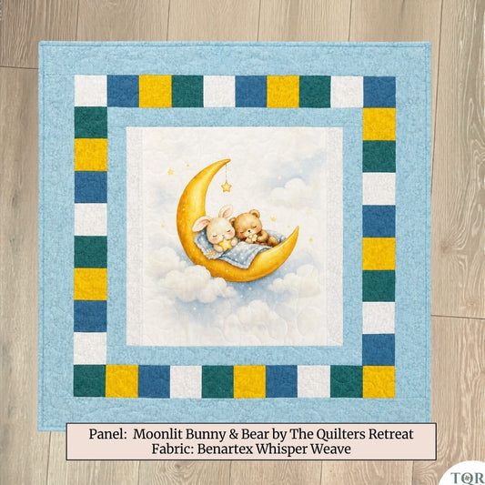 Moonlit Bunny and Bear Baby Quilt Kit