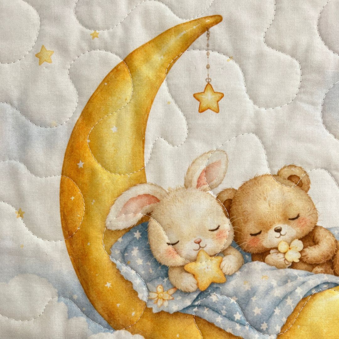 Moonlit Bunny and Bear Baby Quilt Kit