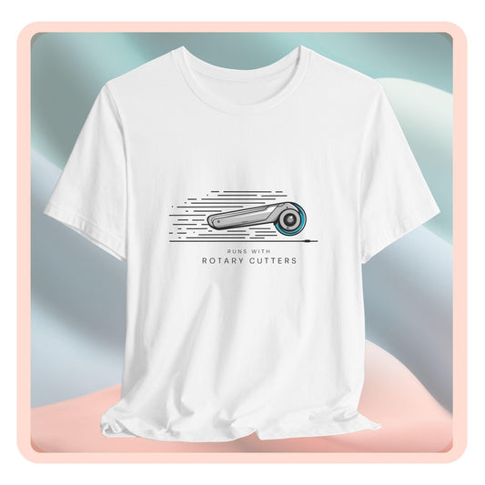 Runs with Rotary Cutters - Racy Quilter T-Shirt – Comfort Fit (4X-5X)