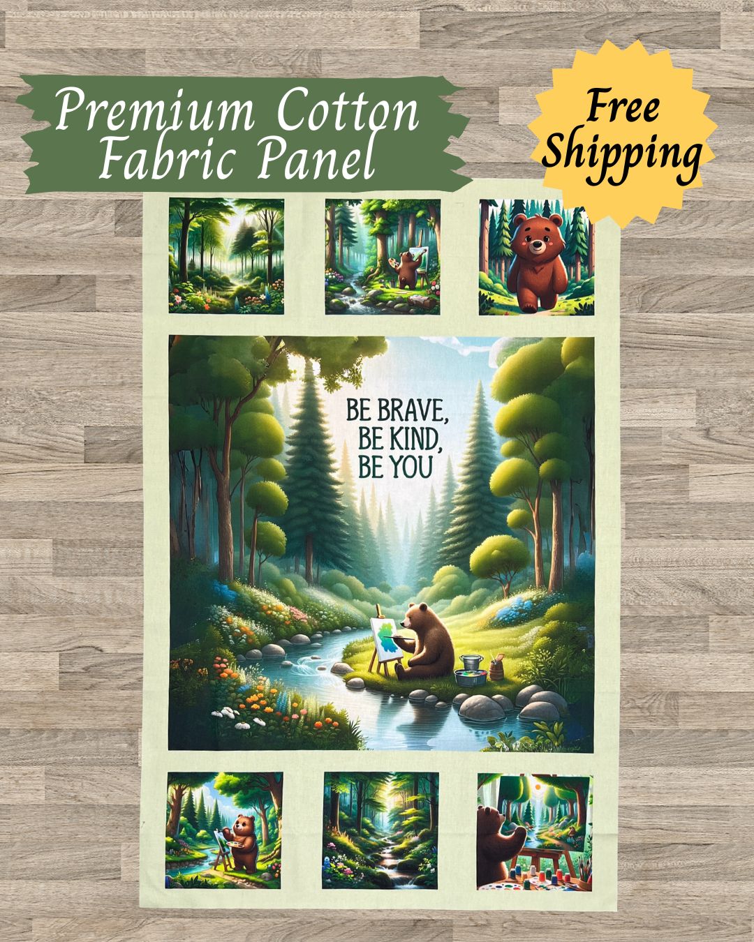 Be Kind Bear Quilt Panel and Be Kind Bear Pattern