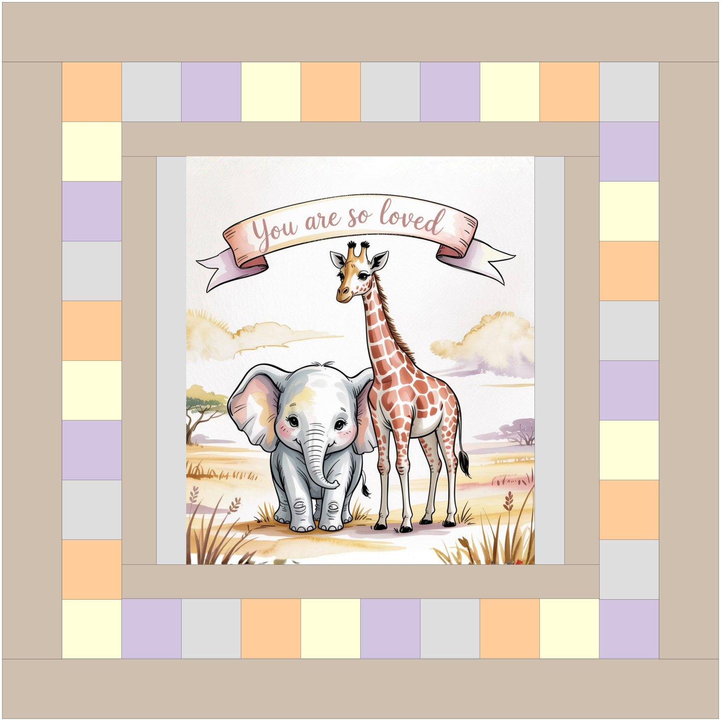 You Are So Loved Baby Quilt Panel + Pattern