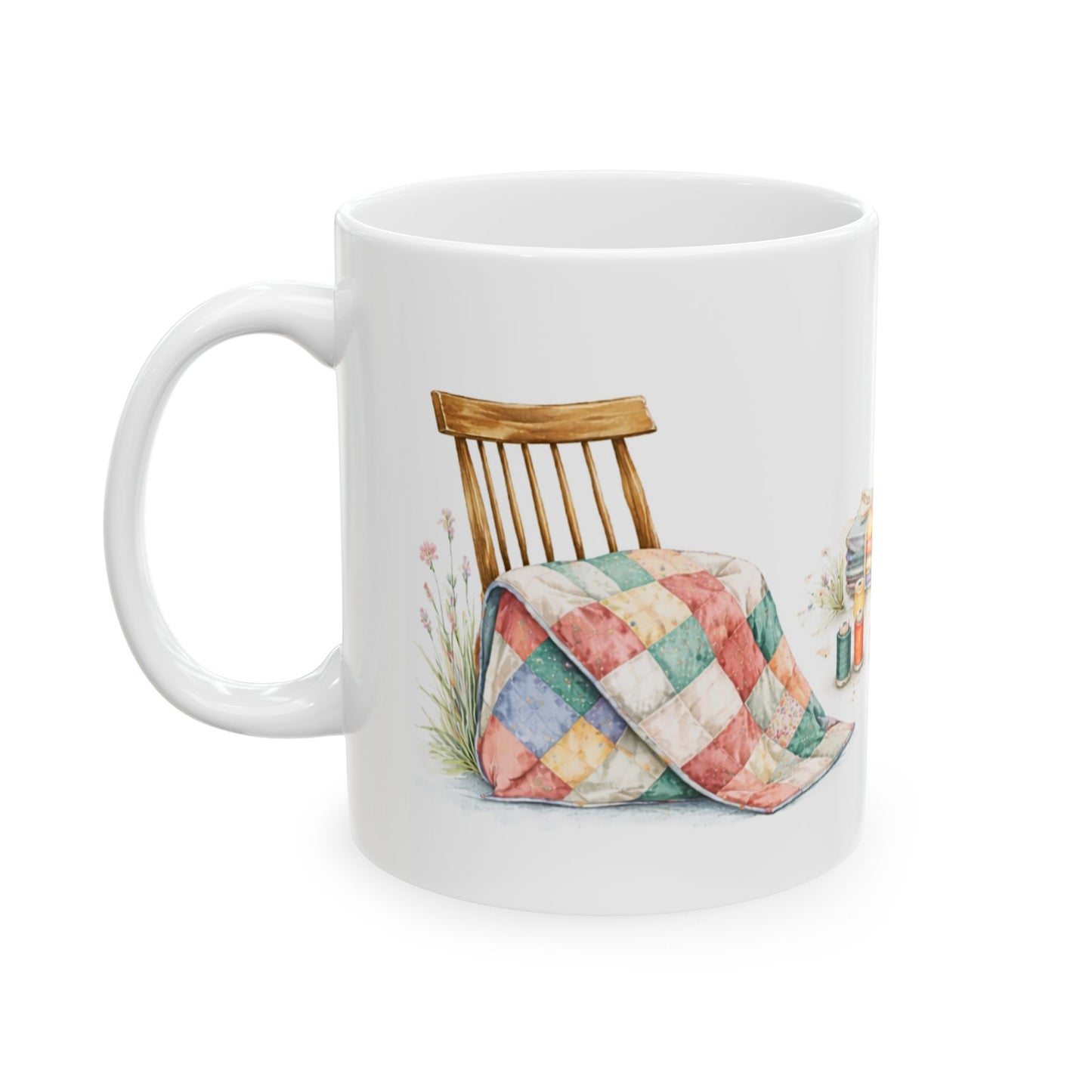 Soft Sentiments Quilting Chair Ceramic Mug